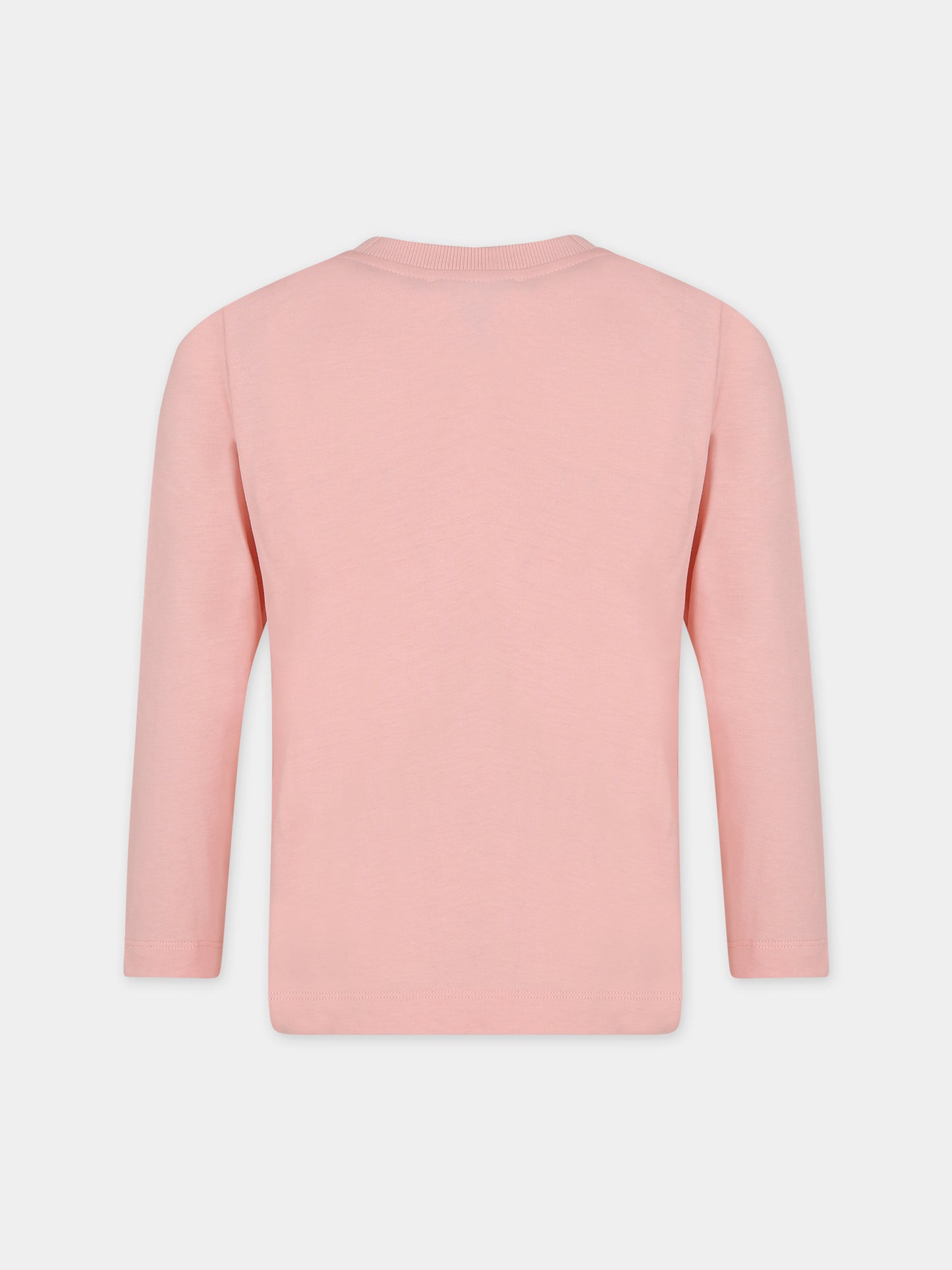 T-shirt rosa per bambina con Teddy Bear,Moschino Kids,HUO00Q LAA23 50209