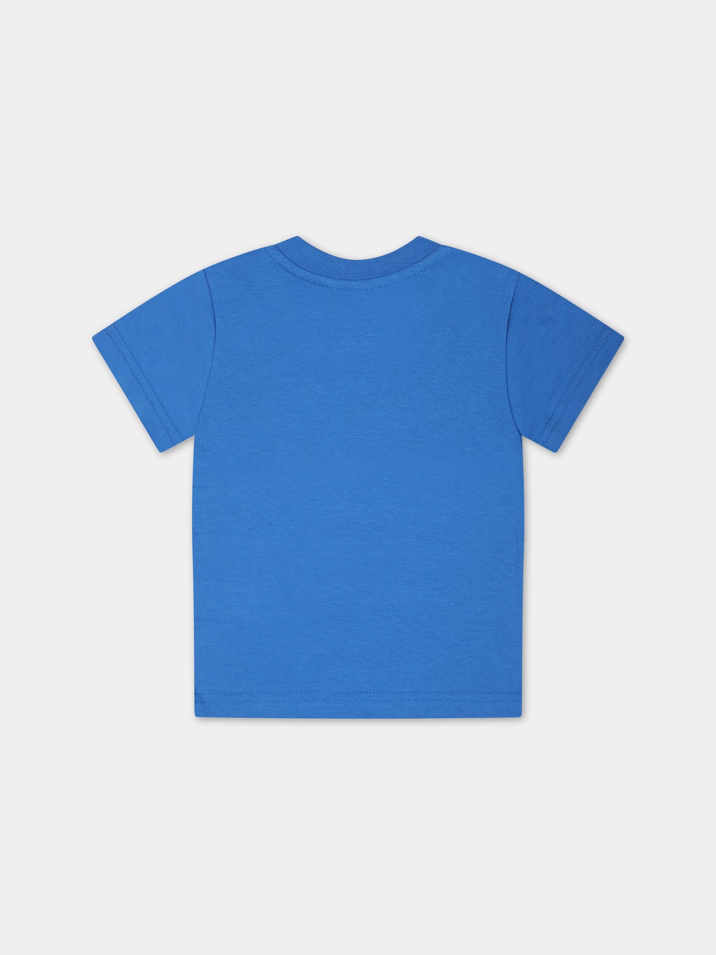 T-shirt blu per neonati con logo,Diesel,K00347 00YI9 K80H