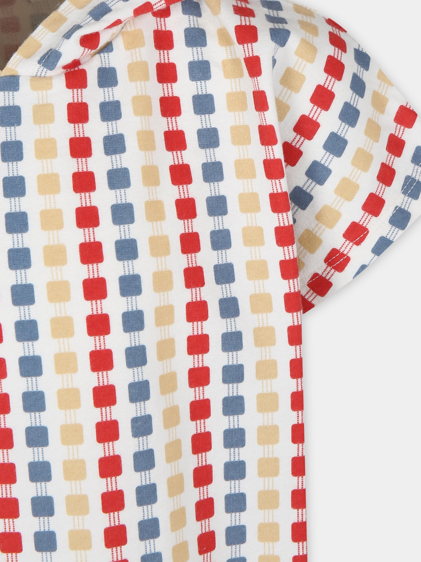 Vestito avorio per bambina con motivo geometrico,Coco Au Lait,16COCO S002