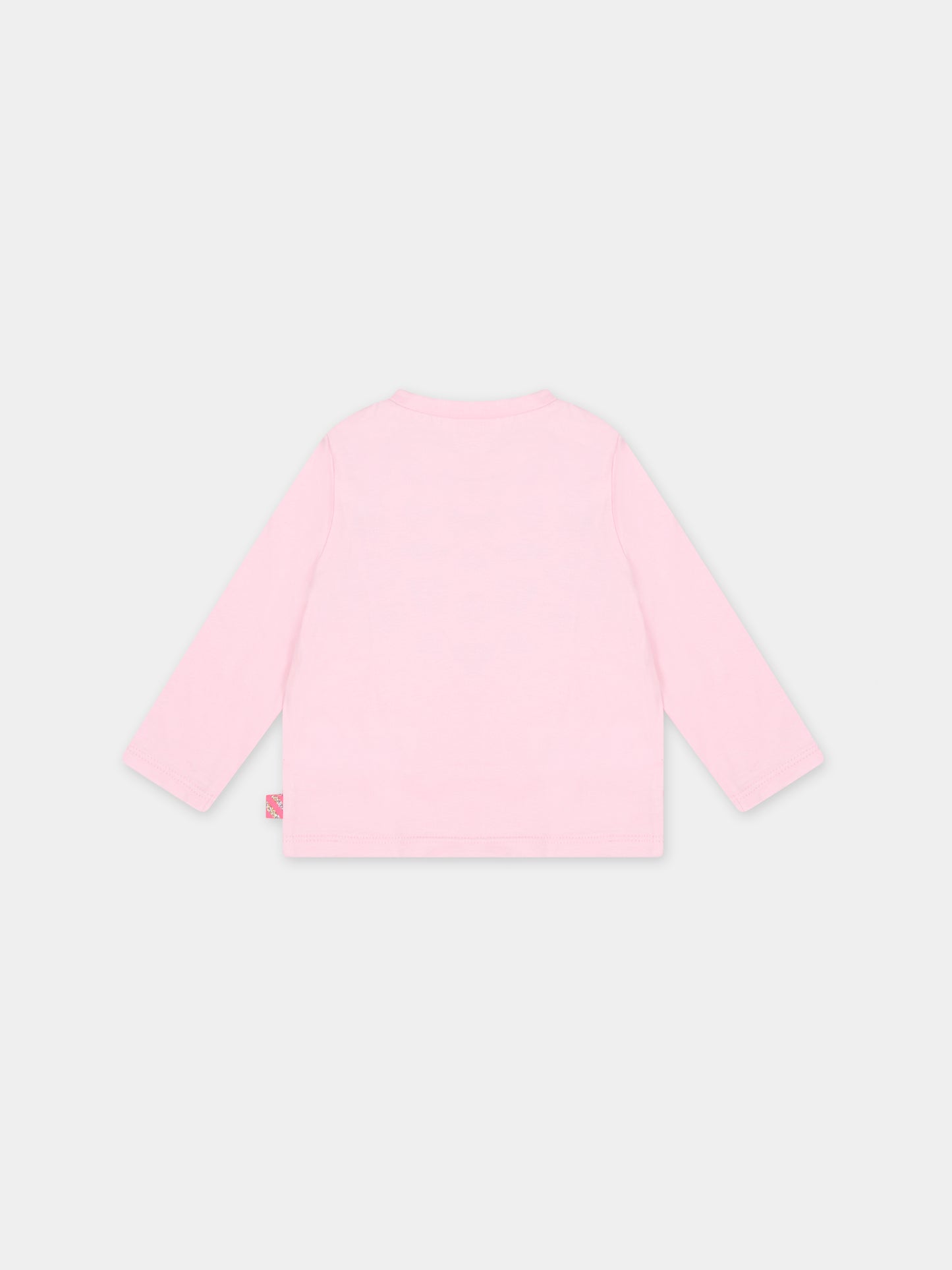 T-shirt rosa per neonata con cuori,Billieblush,U05384 46B