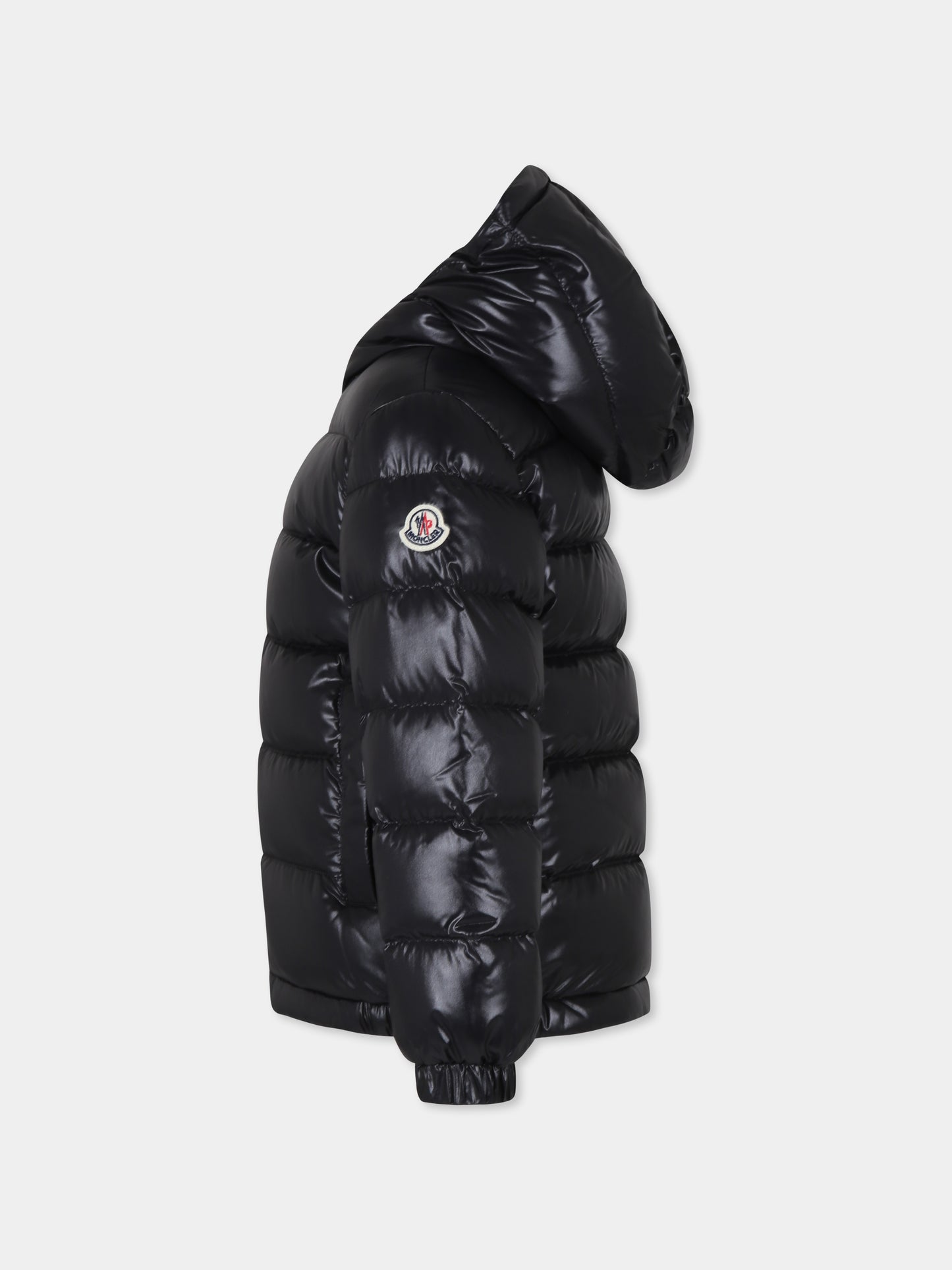 Piumino New Aubert nero per bambino con logo,Moncler Kids,J2954 1A00051 68950 999