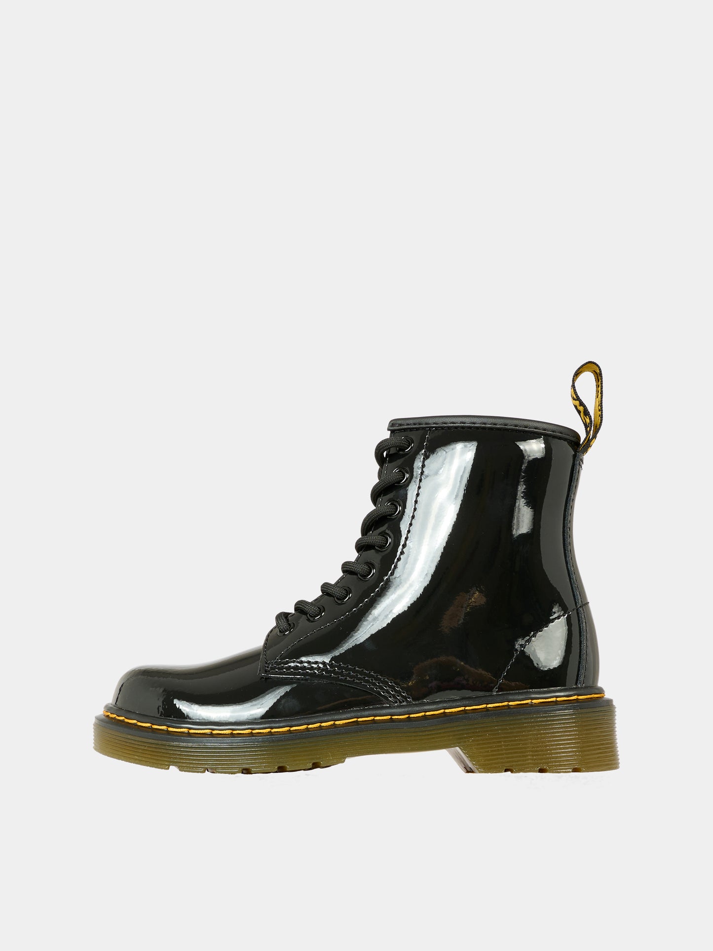 Anfibi 1460 neri per bambina con logo,Dr. Martens,1460 Y 21979001 BLACK PATENT LAMPER