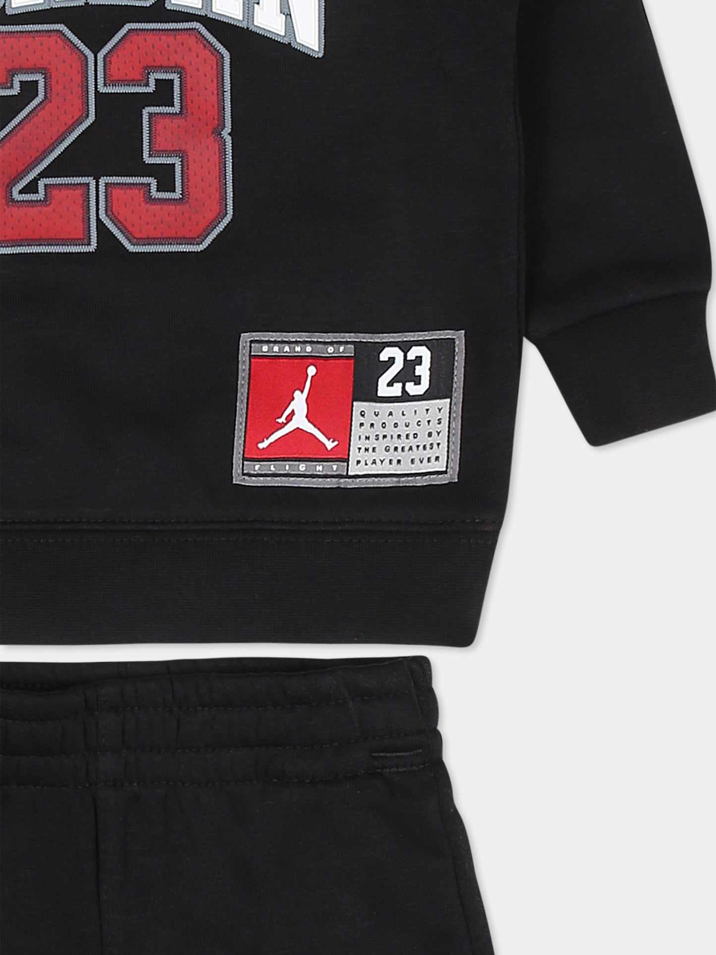 Completo nero per neonato con logo,Jordan,65C651 023