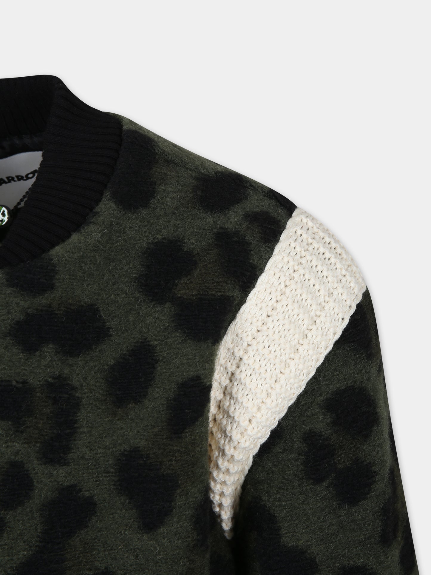 Bomber verde per bambina con ricamo,Barrow,F3BKJUBO044 BW010