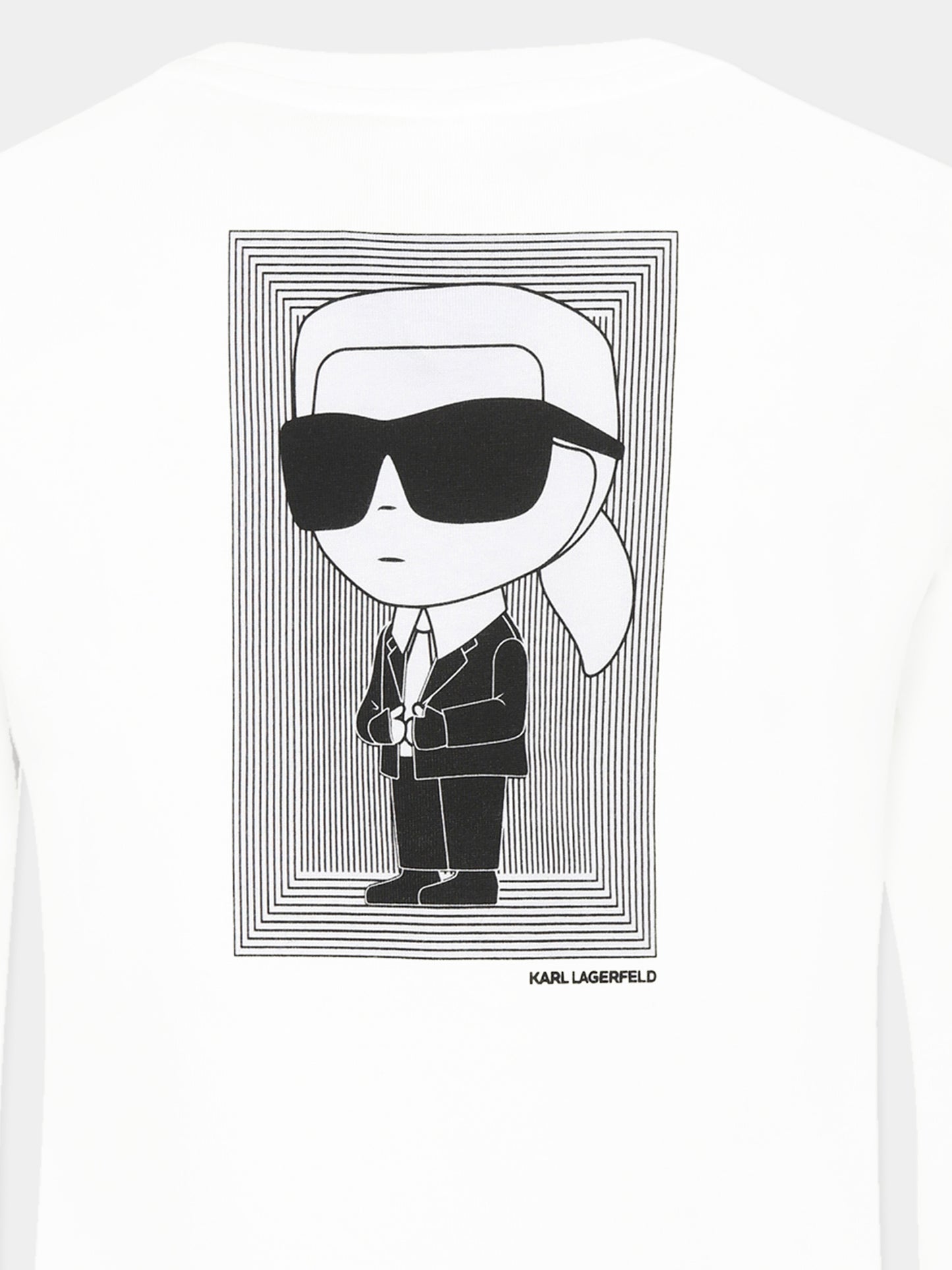 T-shirt bianca per bambini con stampa Karl