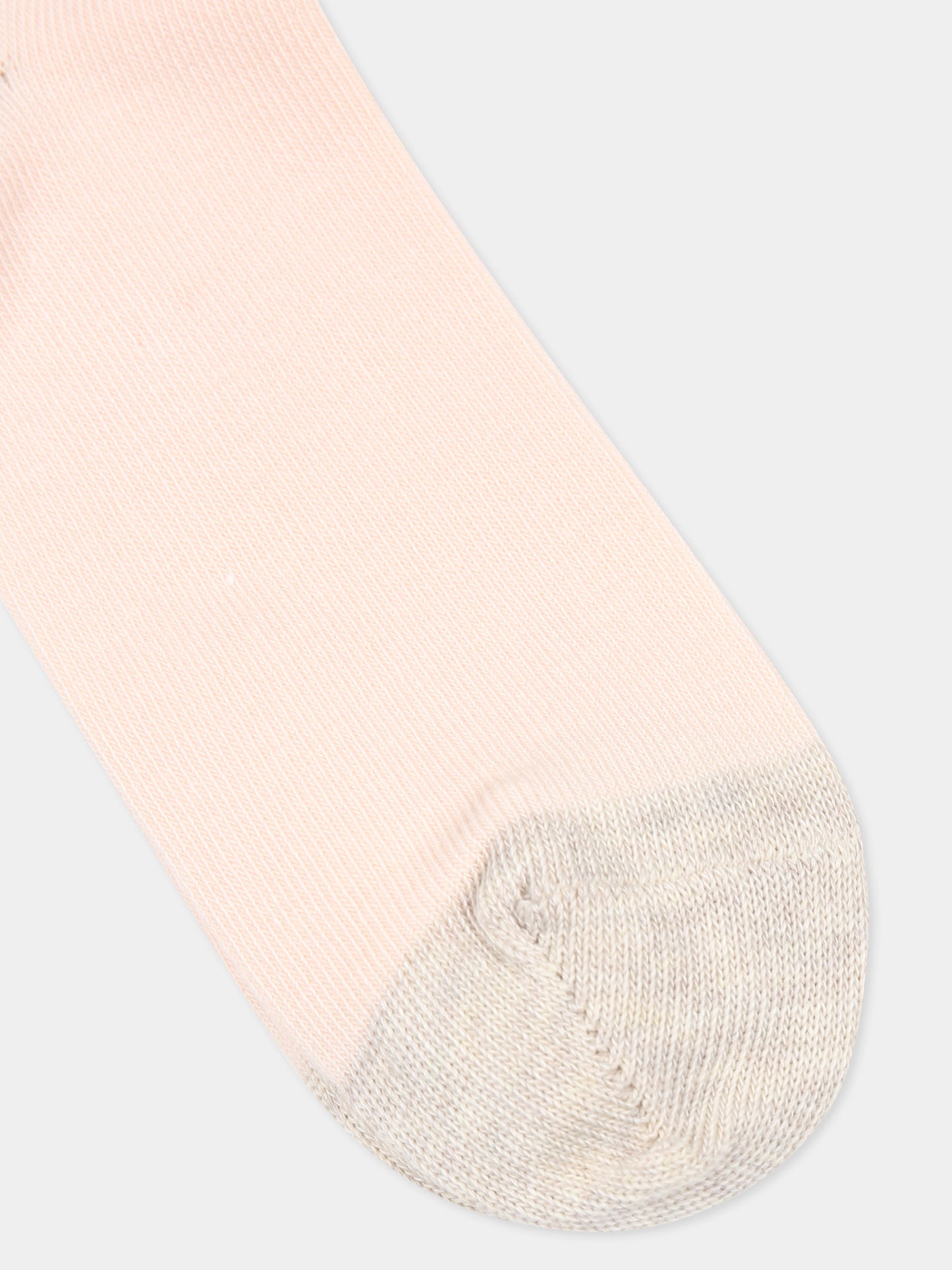 Calzini rosa per bambina con logo,Chloé Kids,C20279 45K