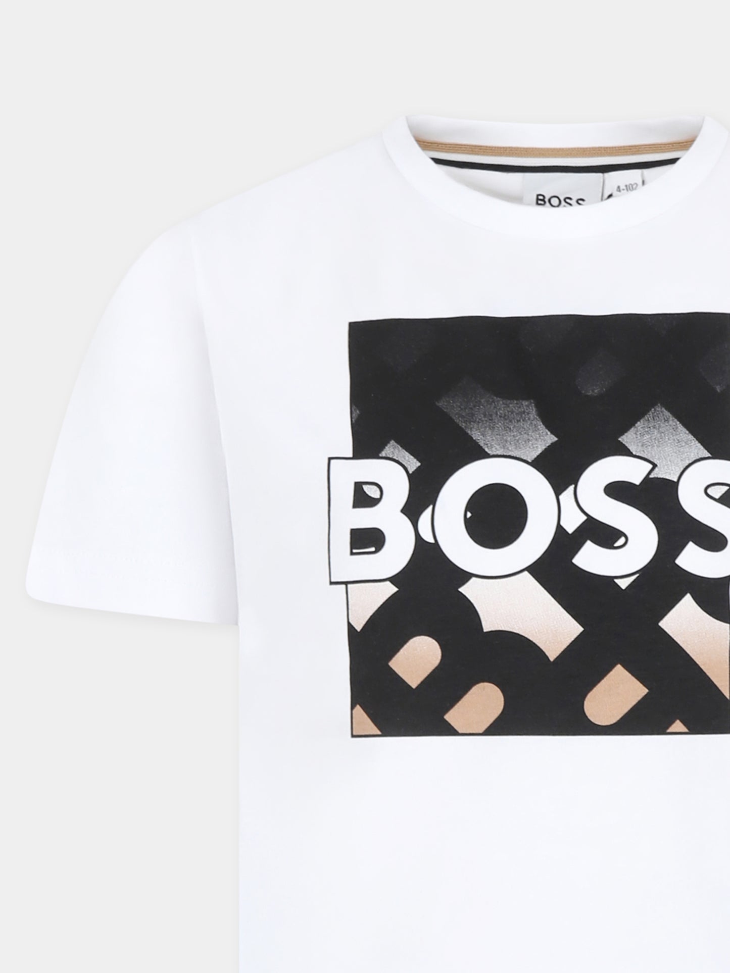 T-shirt bianca per bambino con logo