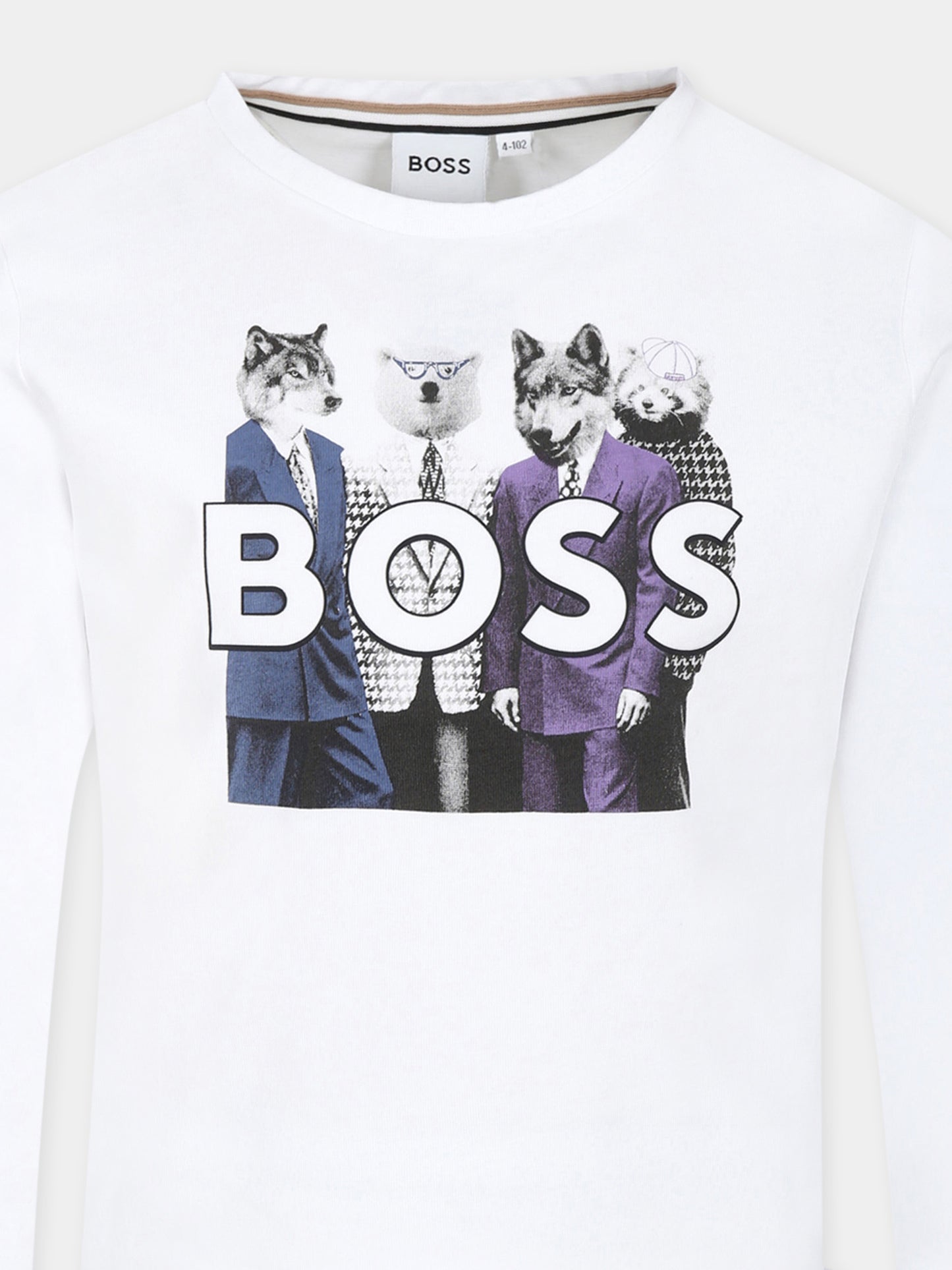 T-shirt bianca per bambino con logo