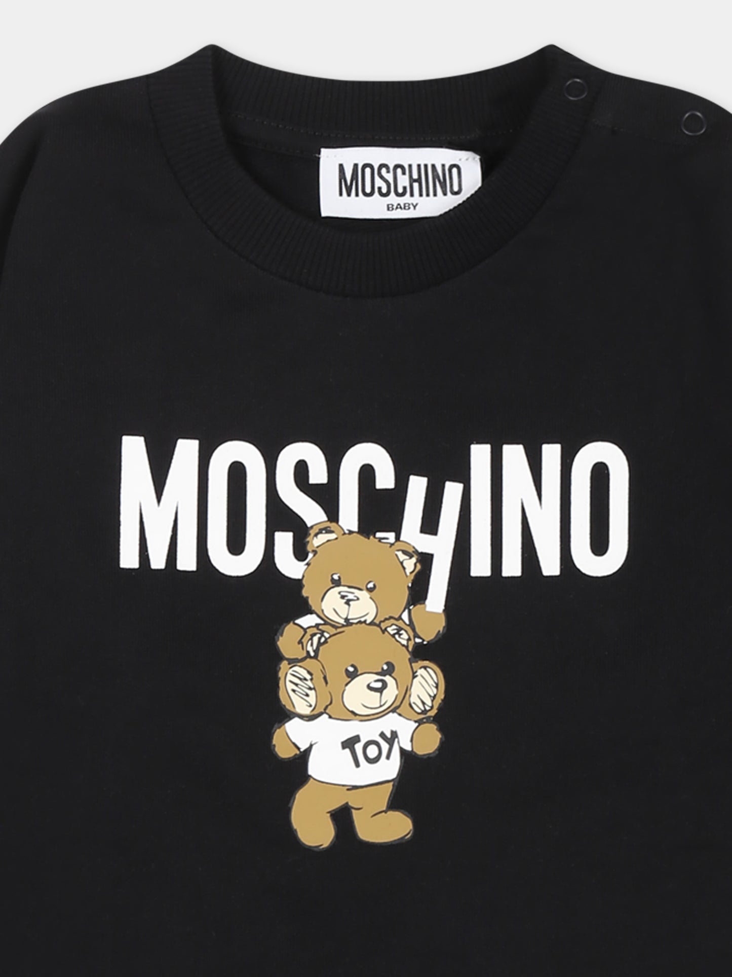 Vestito nero per neonata con due Teddy Bears