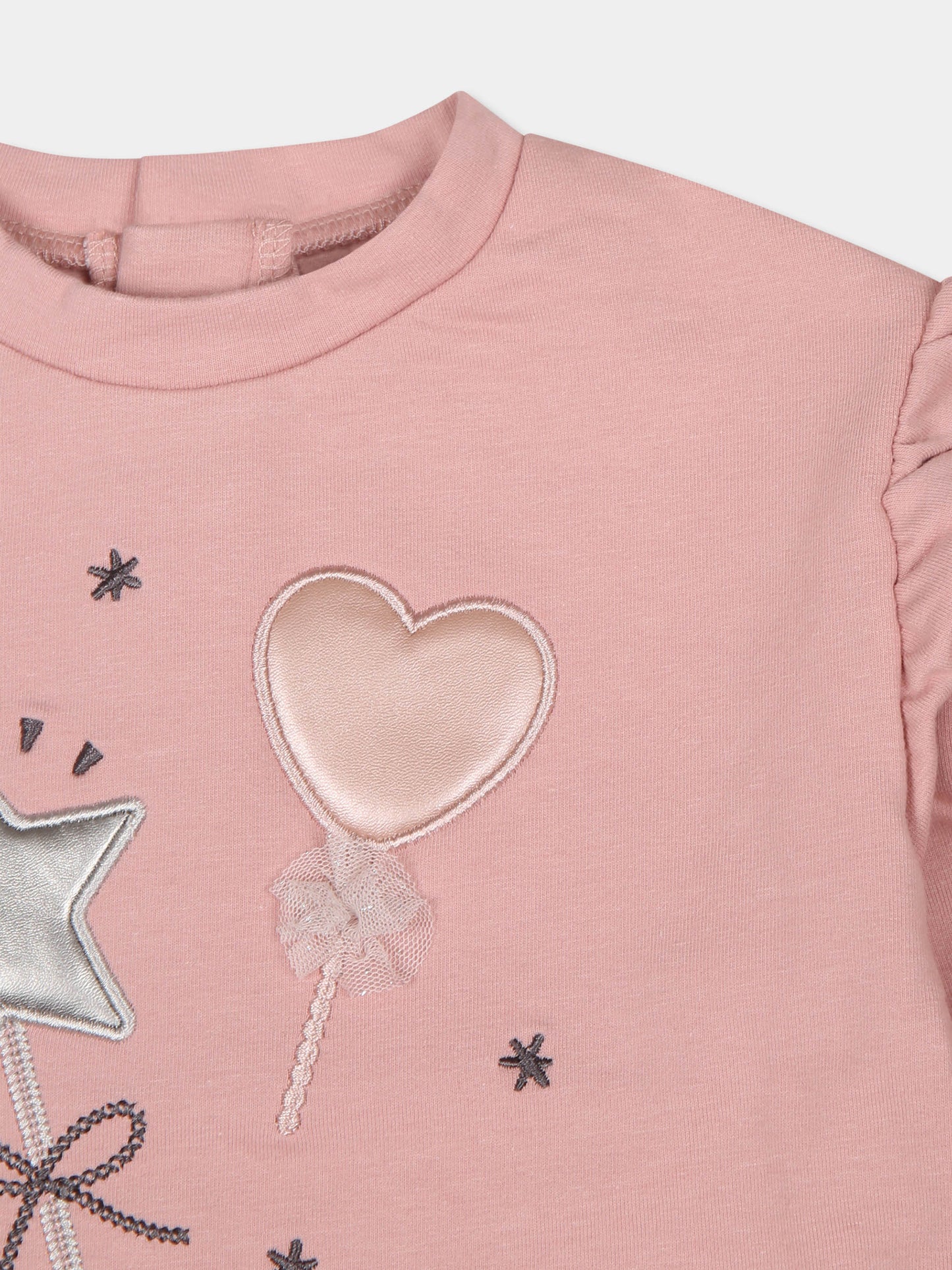 Completo rosa per neonata con stella e cuore,Mayoral,2712 083