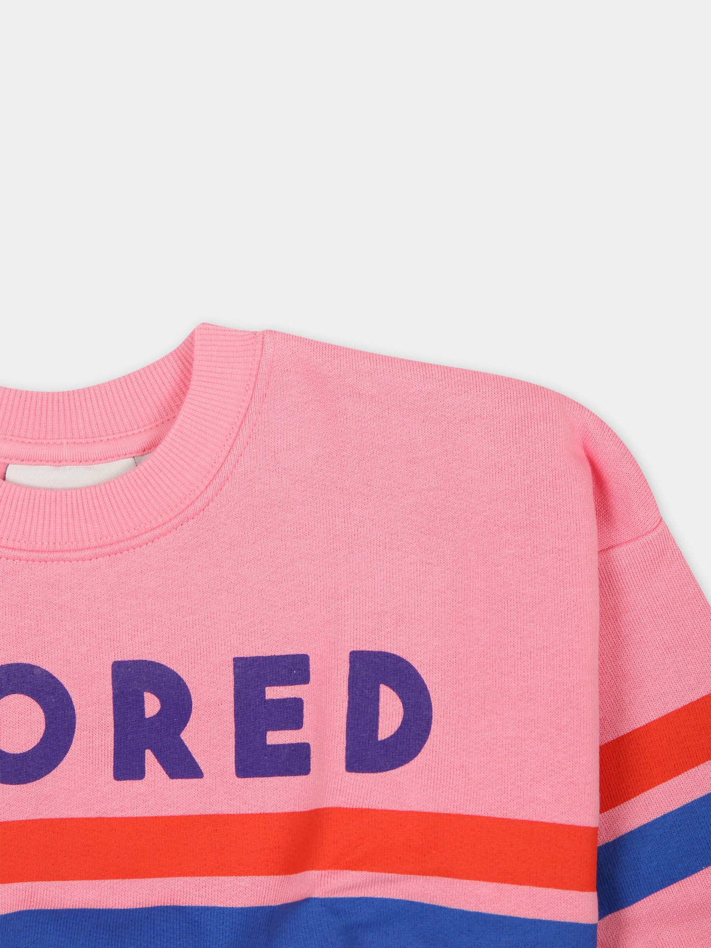 Felpa rosa per neonata con scritta,Mini Rodini,2412011928