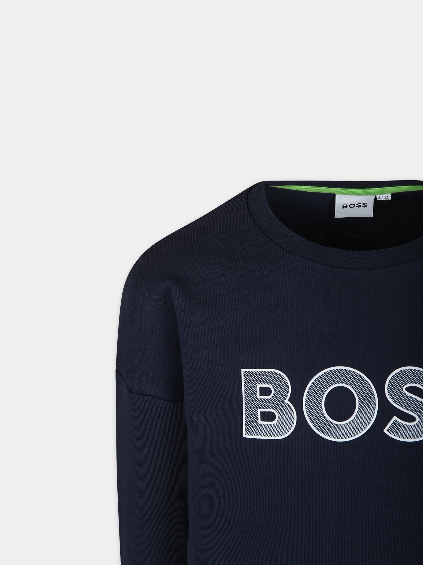 Felpa blu per bambino con logo,Boss,J25O41 849