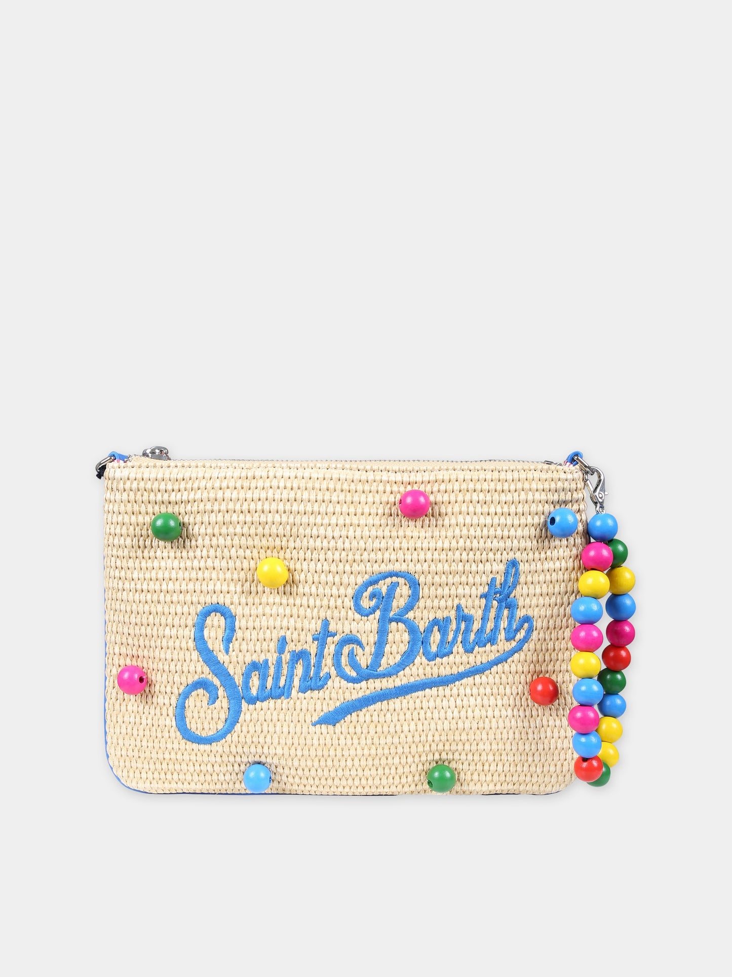 Pochette beige per bambina con logo e perline,Mc2 Saint Barth,PAR0021 00386F