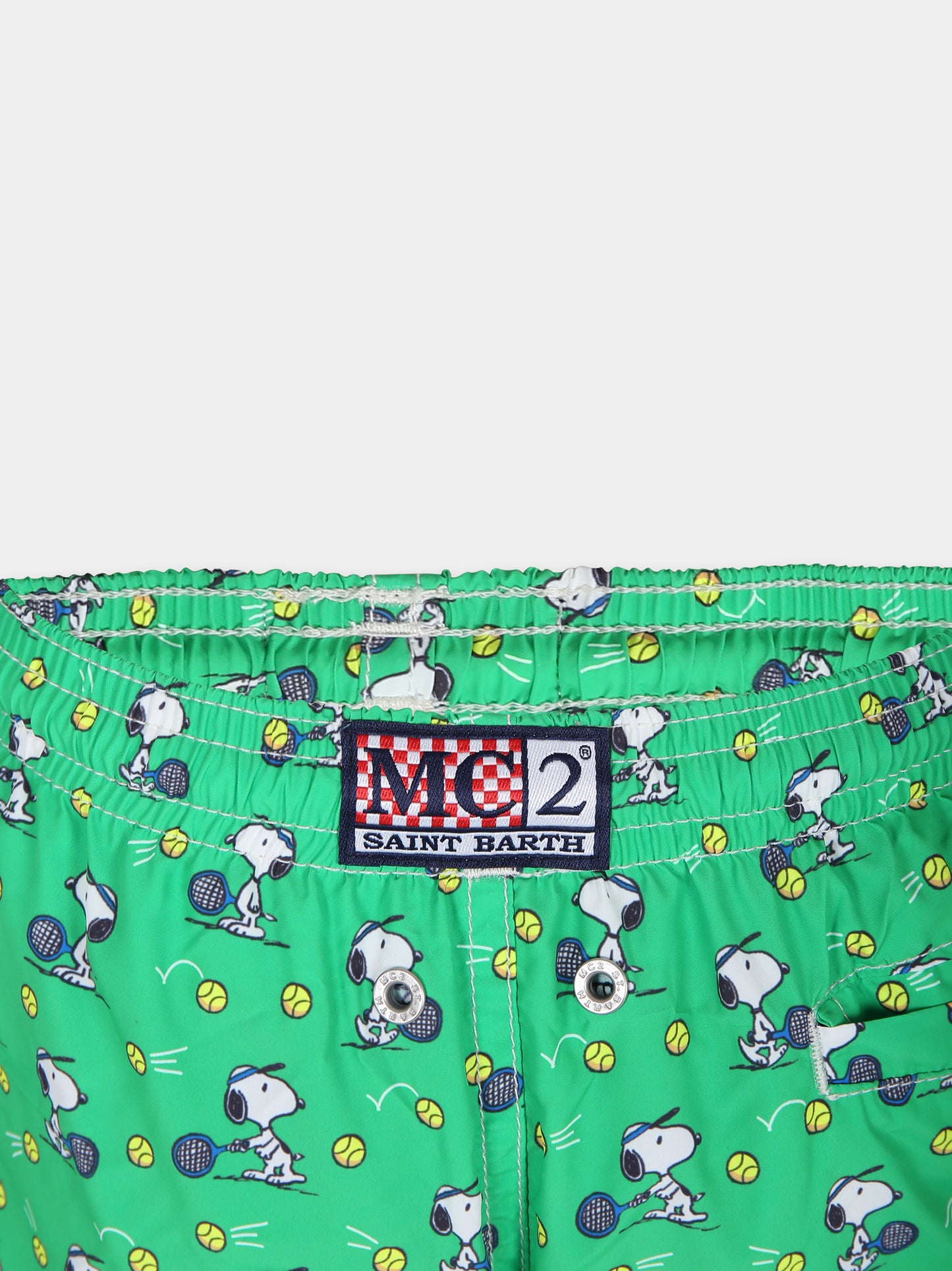 Boxer mare verde per bambino con stampa Snoopy,Mc2 Saint Barth,JEA0004 02609F