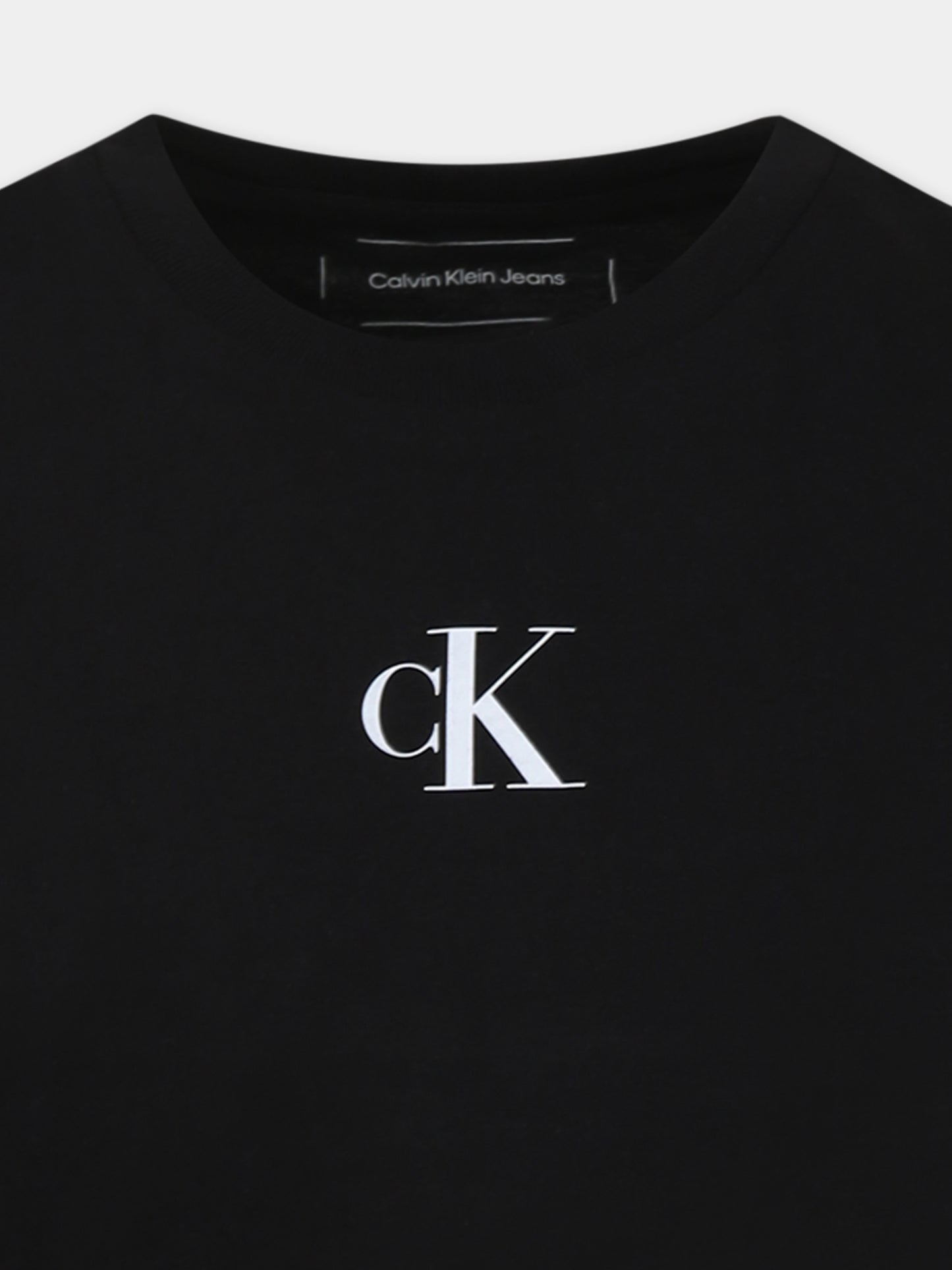 T-shirt nera per bambina con logo,Calvin Klein Kids,24F CKIG0IG02136J IG0IG02136 BEH