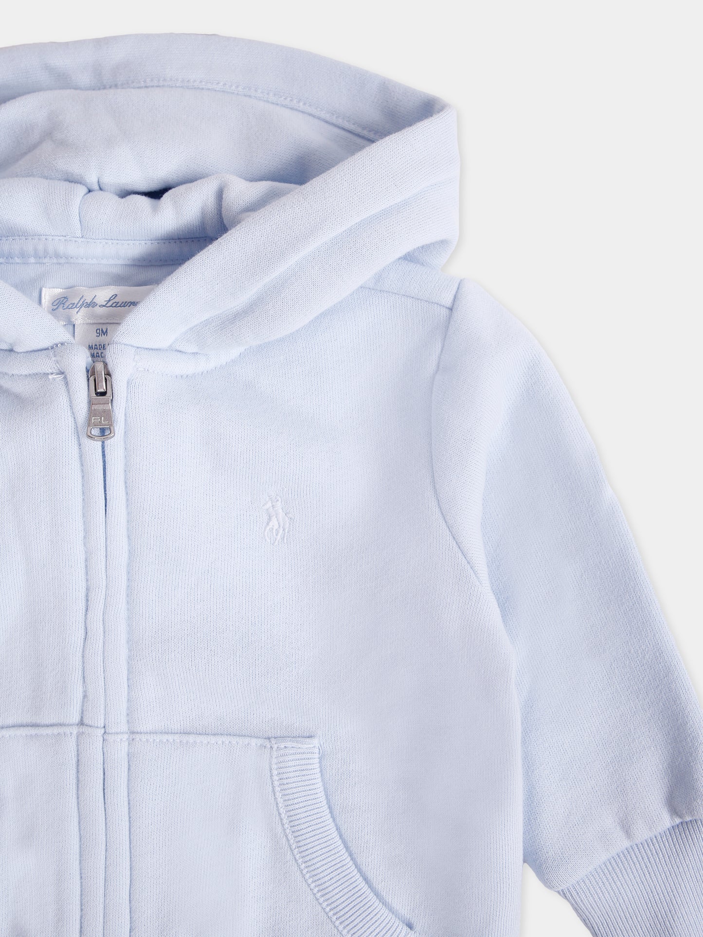 Completo celeste per neonato con cavallino