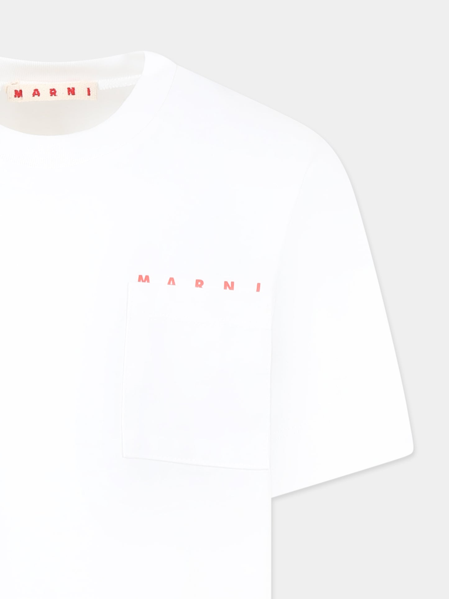 T-shirt bianca per bambini con logo
