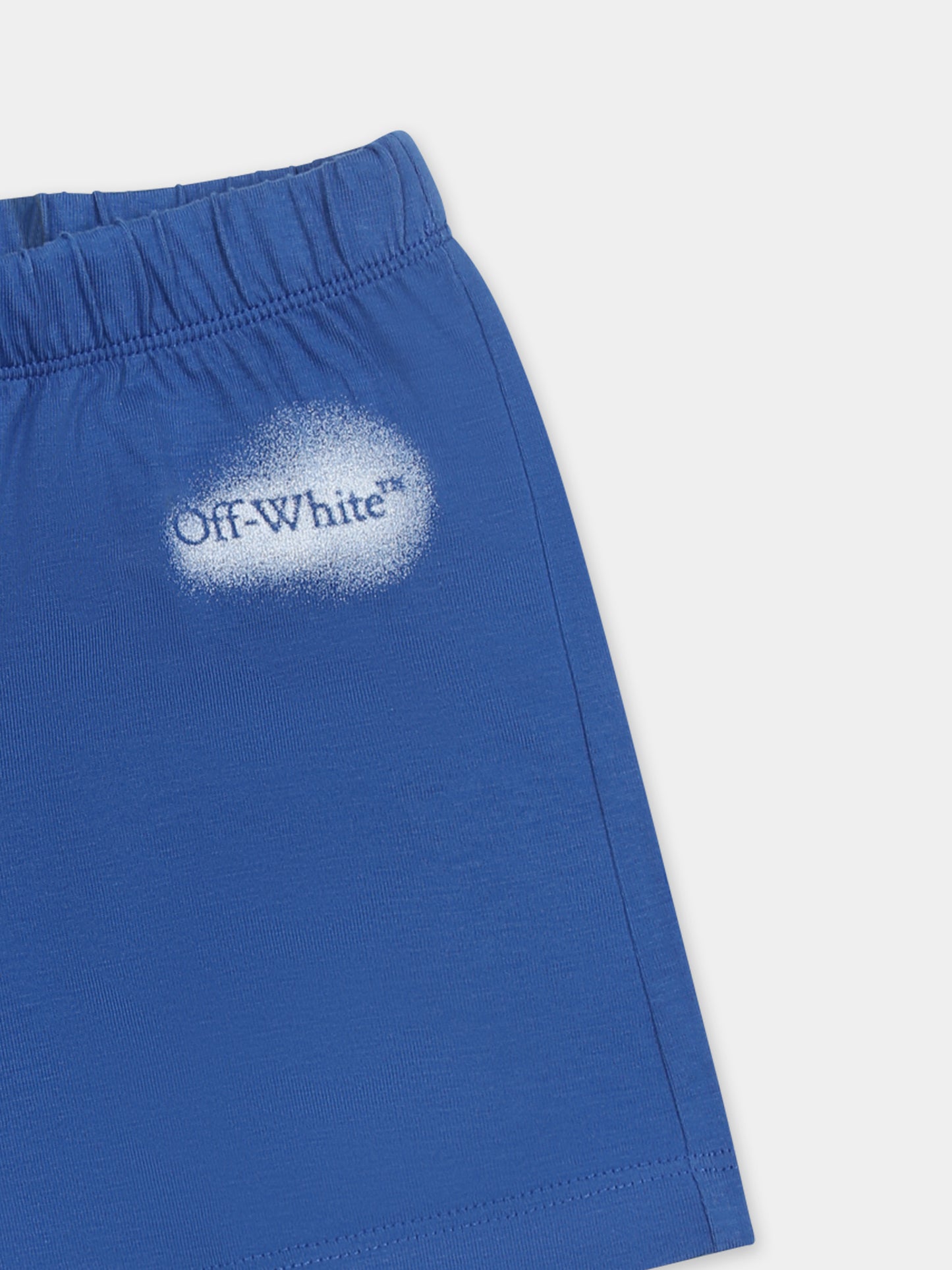 Shorts blu per neonato con logo