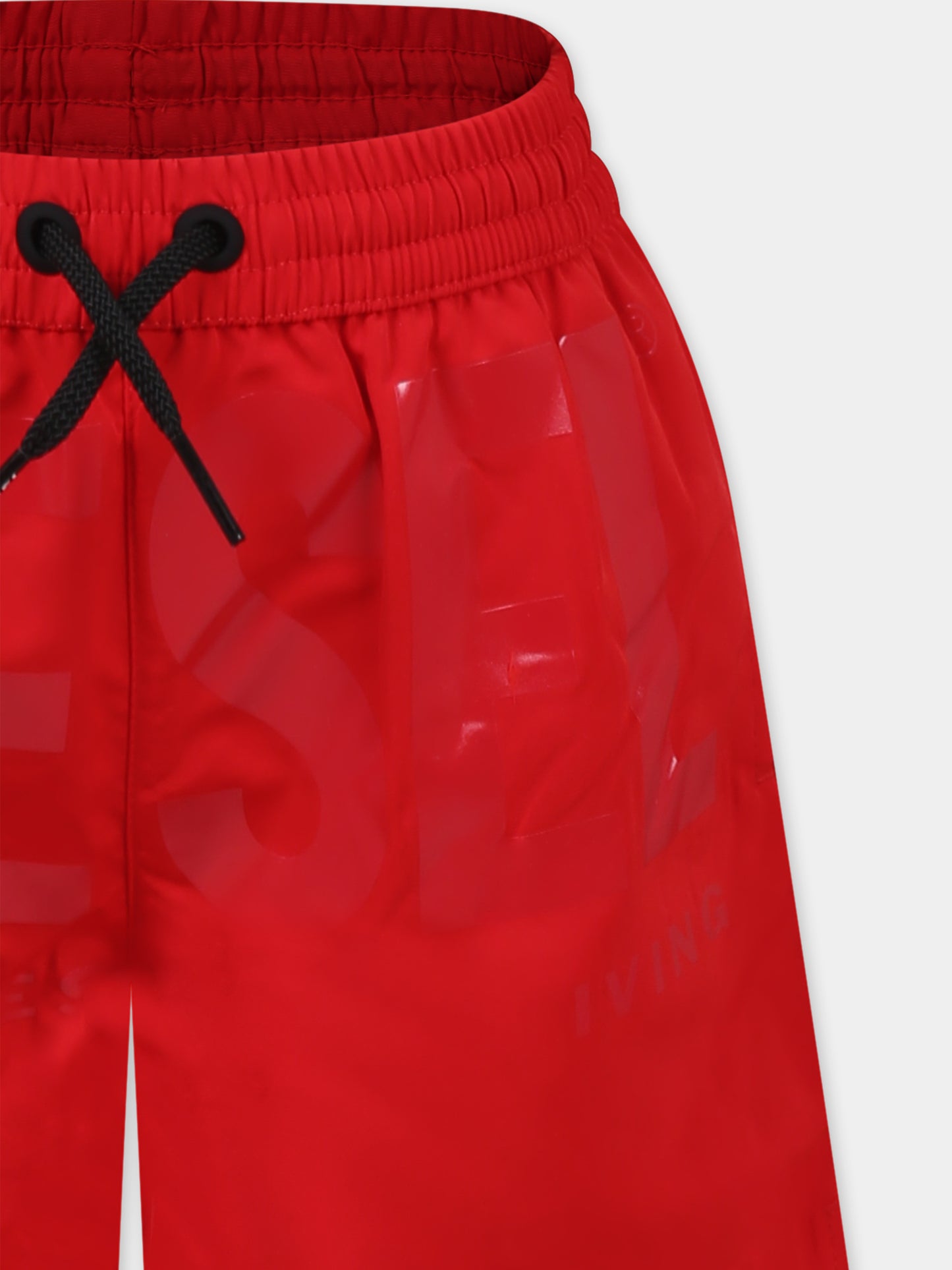 Boxer mare rosso per bambino con logo