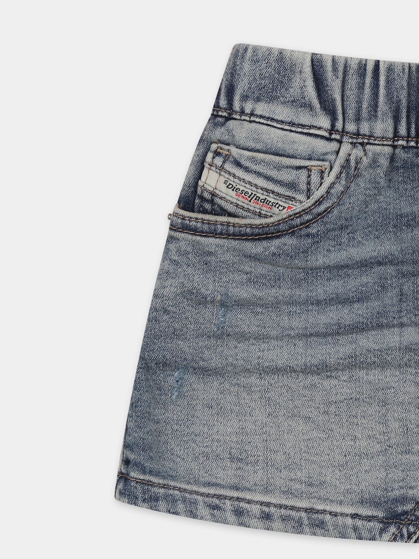 Gonna denim per neonata con logo