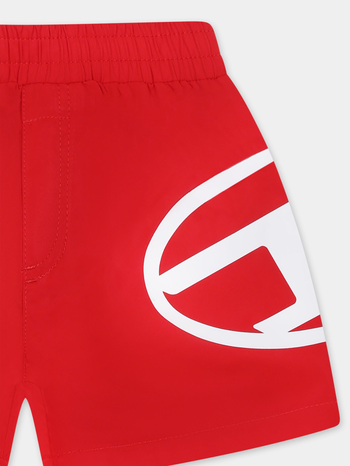Boxer mare rosso per neonato con logo