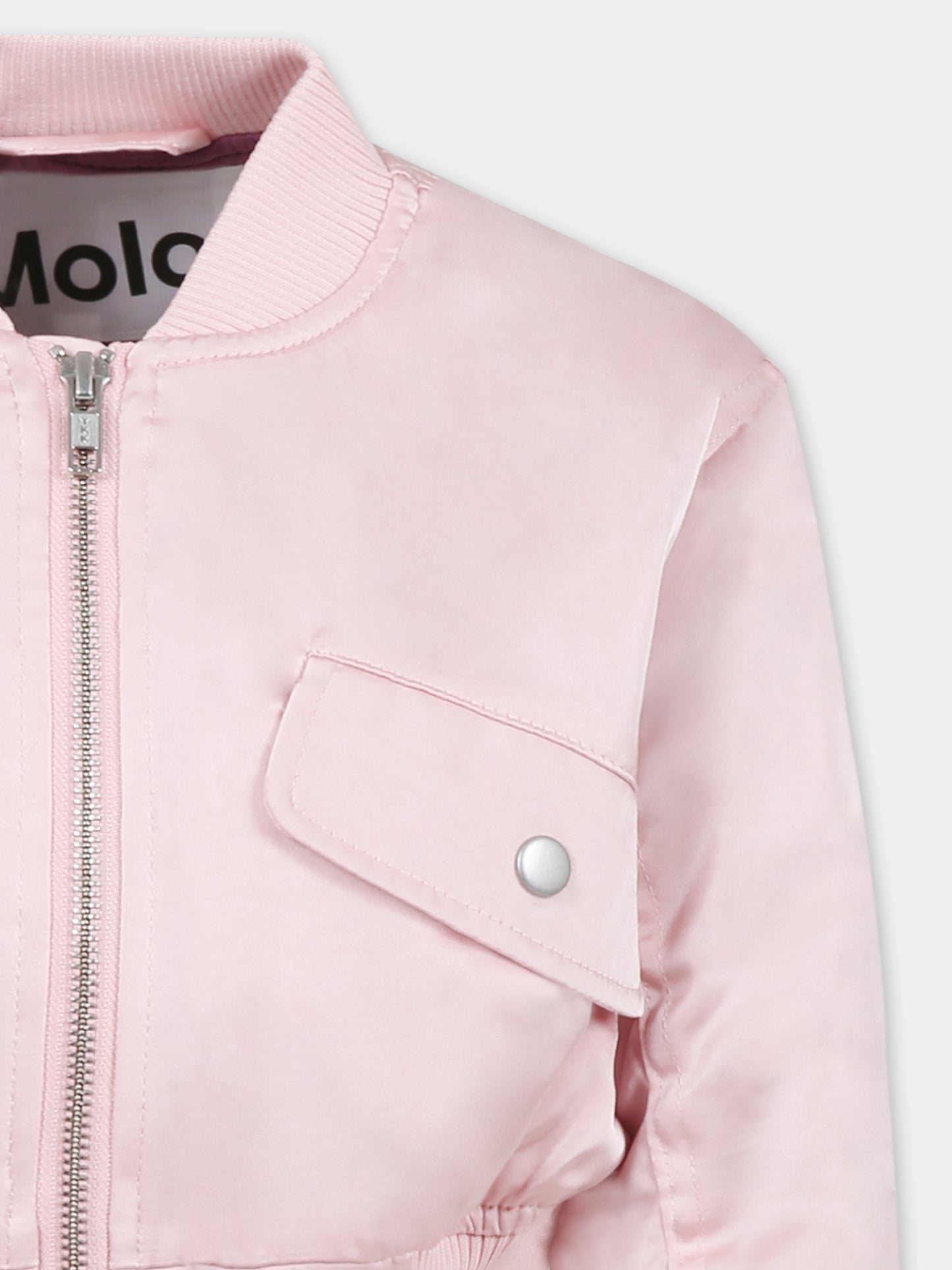 Bomber crop rosa Hannie per bambina