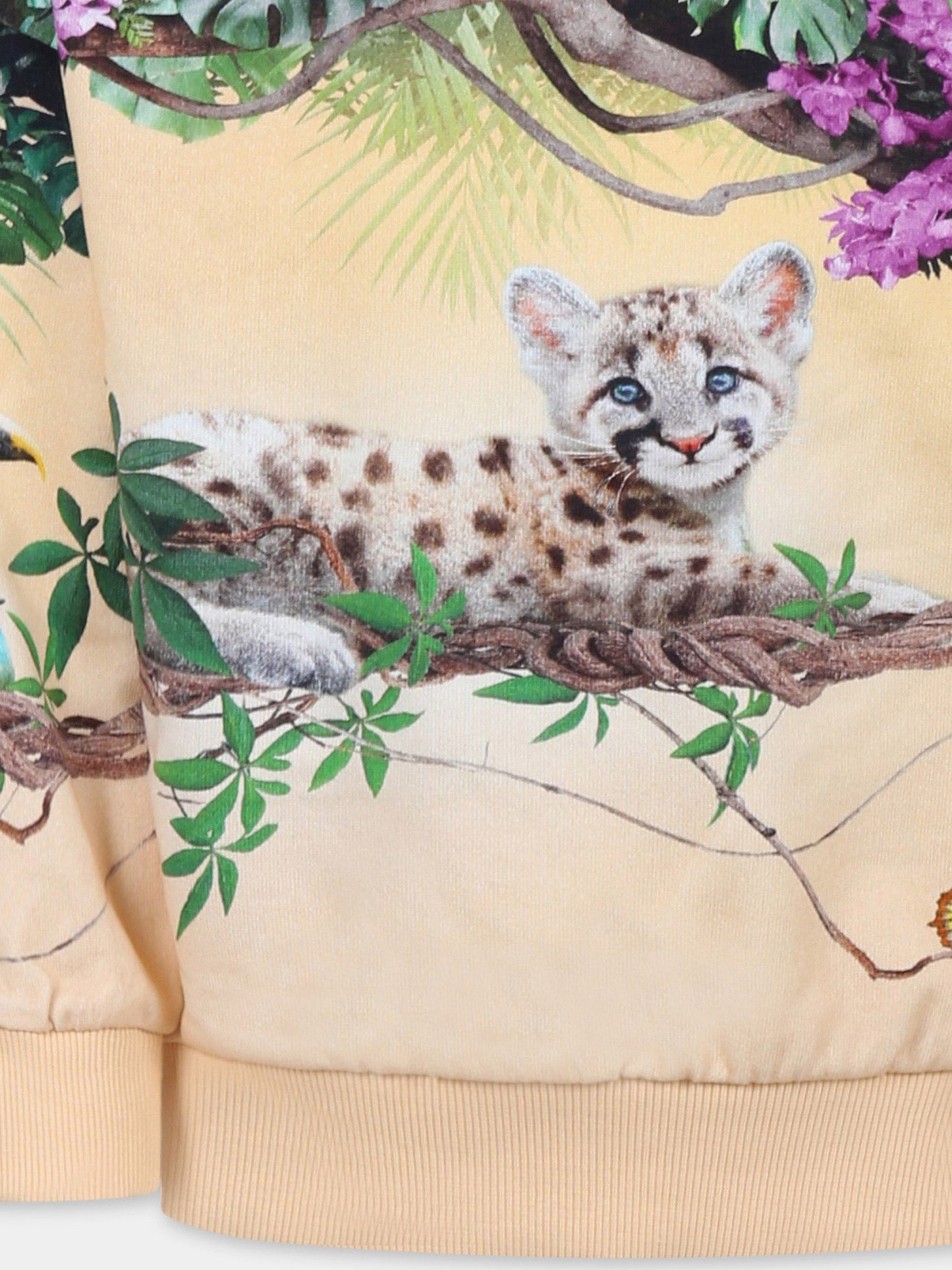 Felpa Maxi rosa per bambina con stampa puma