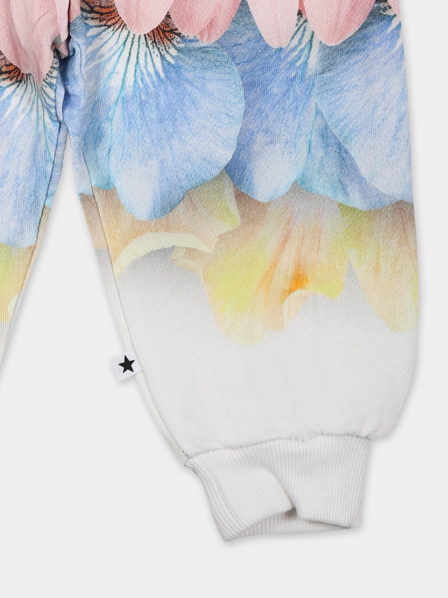 Pantaloni Simeon multicolor per neonata con petali