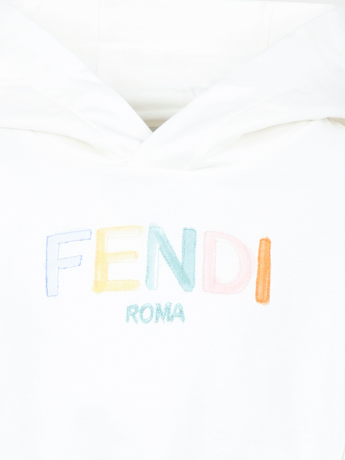 Felpa crop bianca per bambina con logo