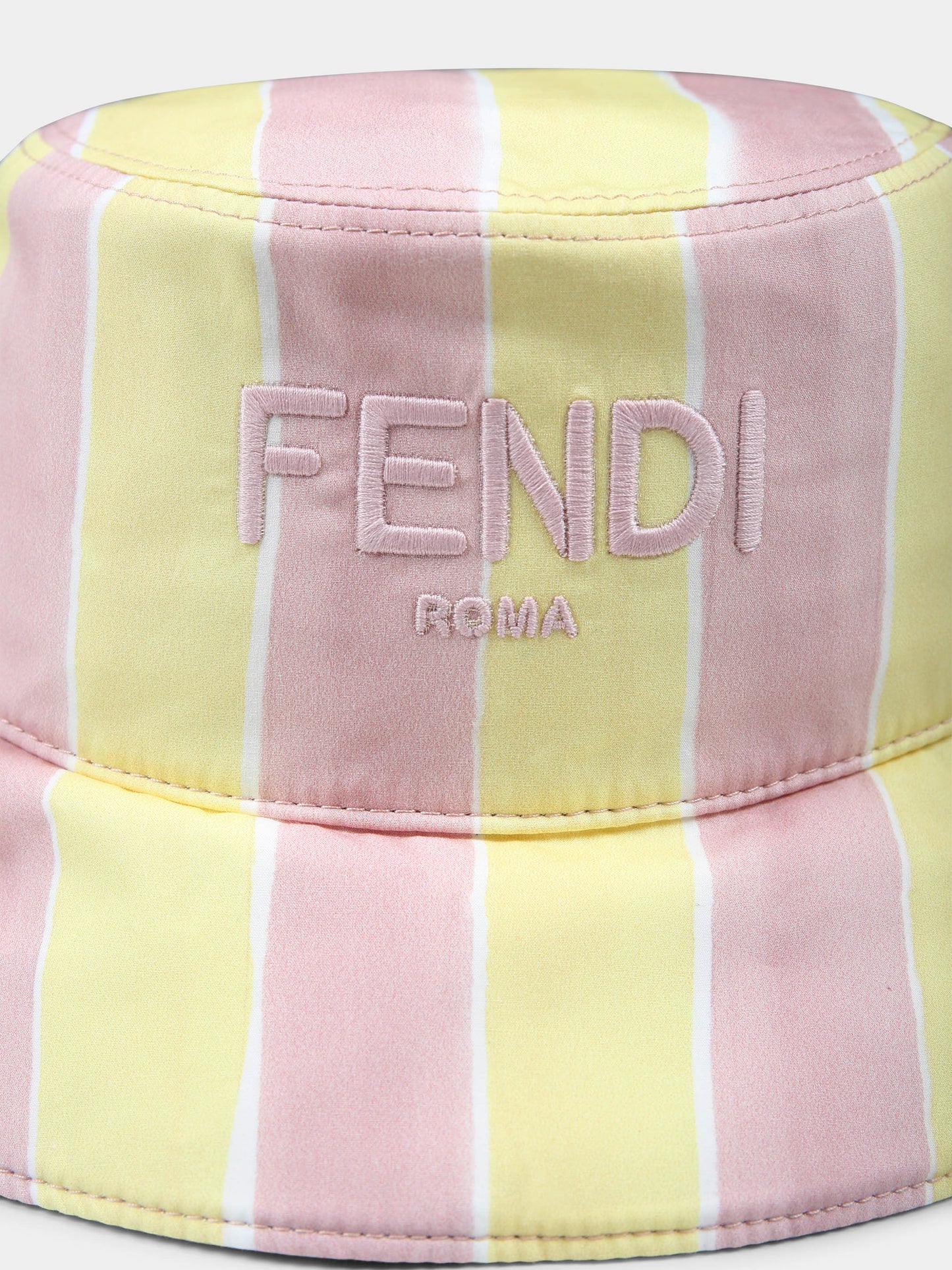 Cloche multicolor per bambina con logo e stampa pequin