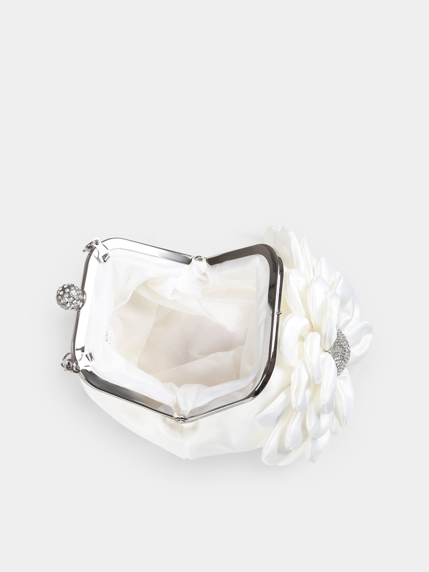 Borsa bianca per bambina con strass,Monnalisa,79E000 5078 0001