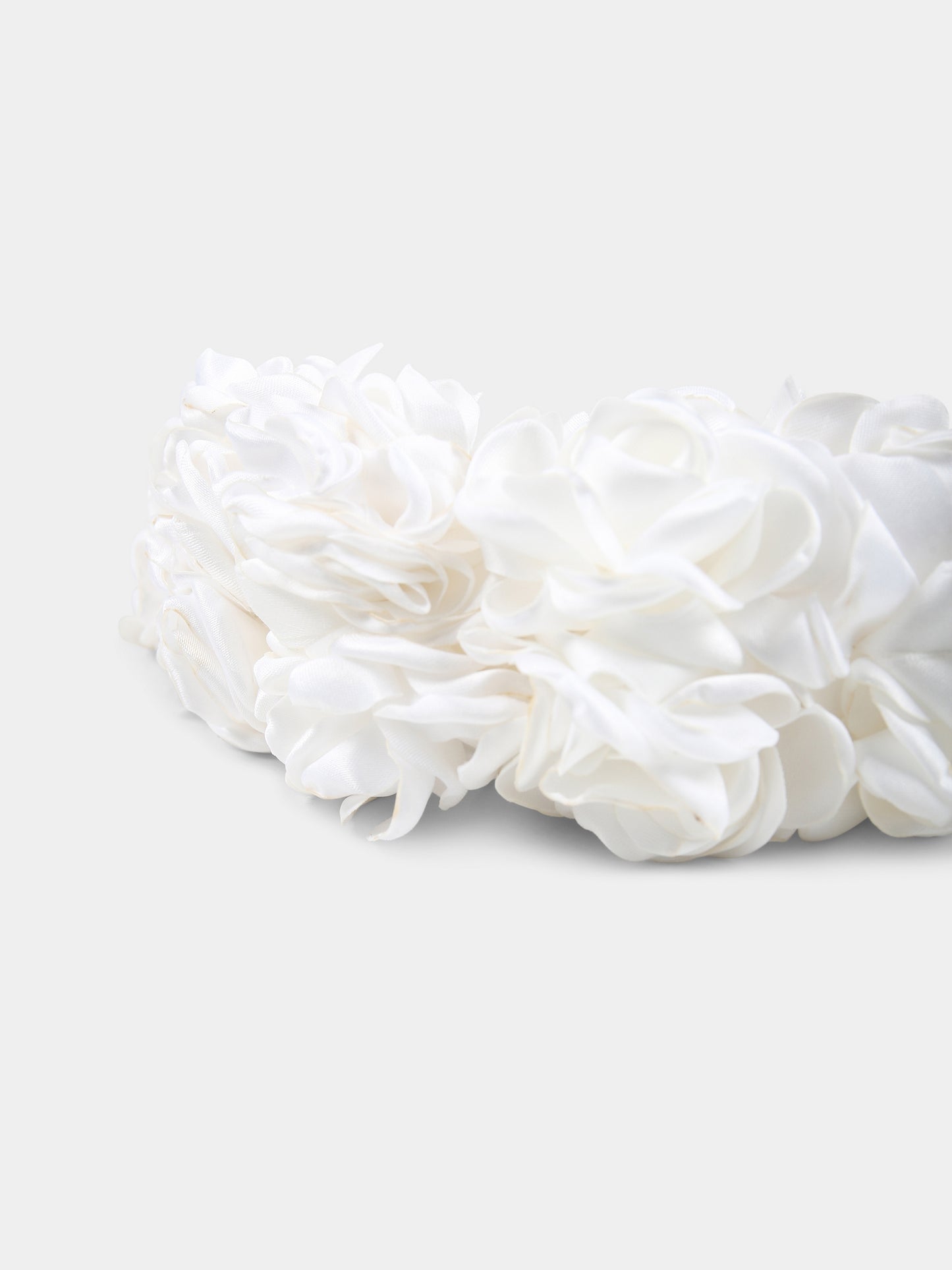 Cerchietto bianco per bambina con fiori
