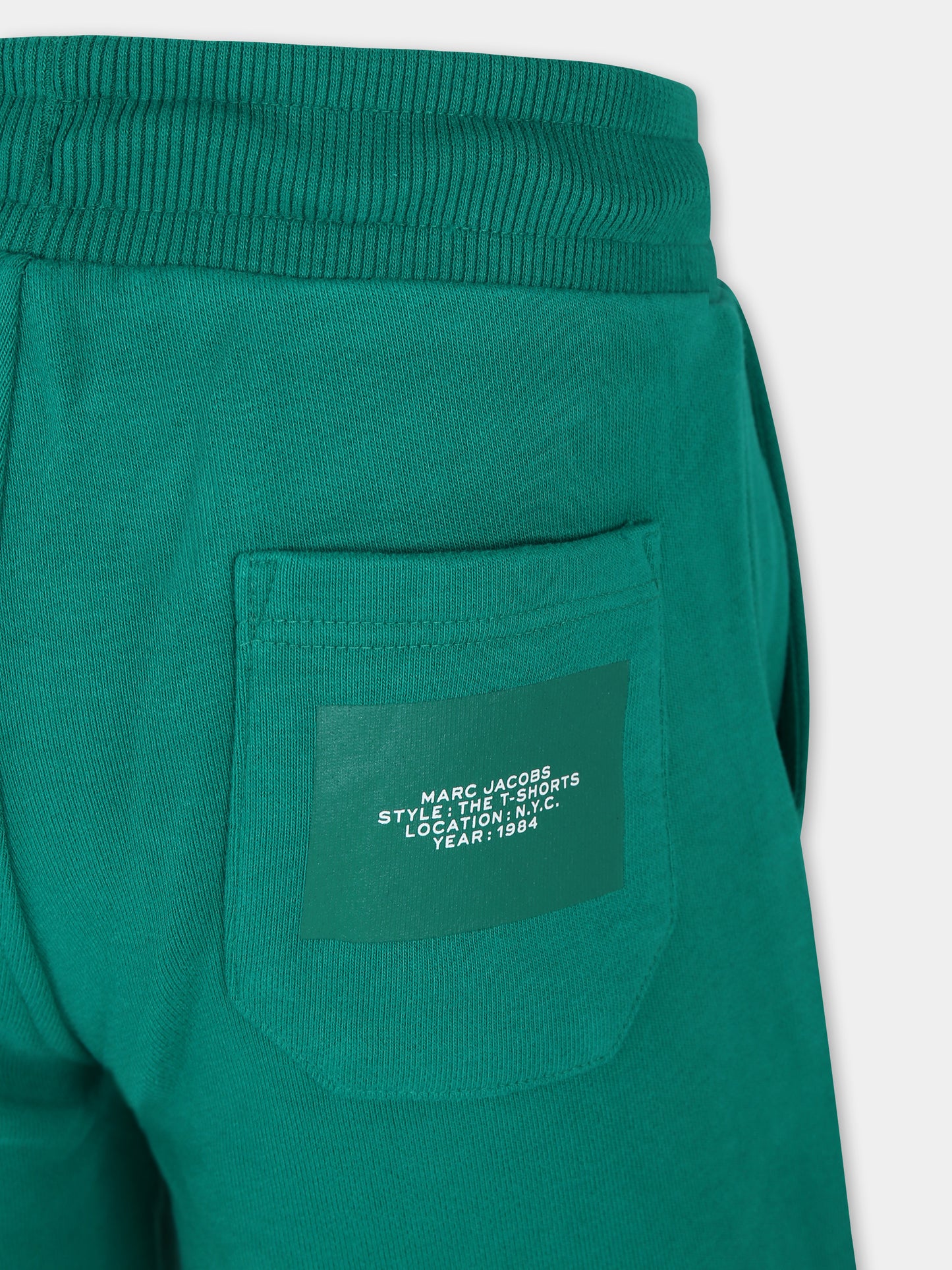 Shorts verdi per bambini con logo,Marc Jacobs,W54005 714