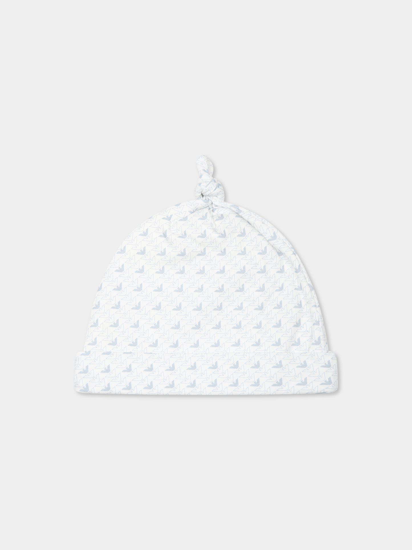 Cappello bianco per neonato con logo,Emporio Armani,EY000005 AF10913 FB054