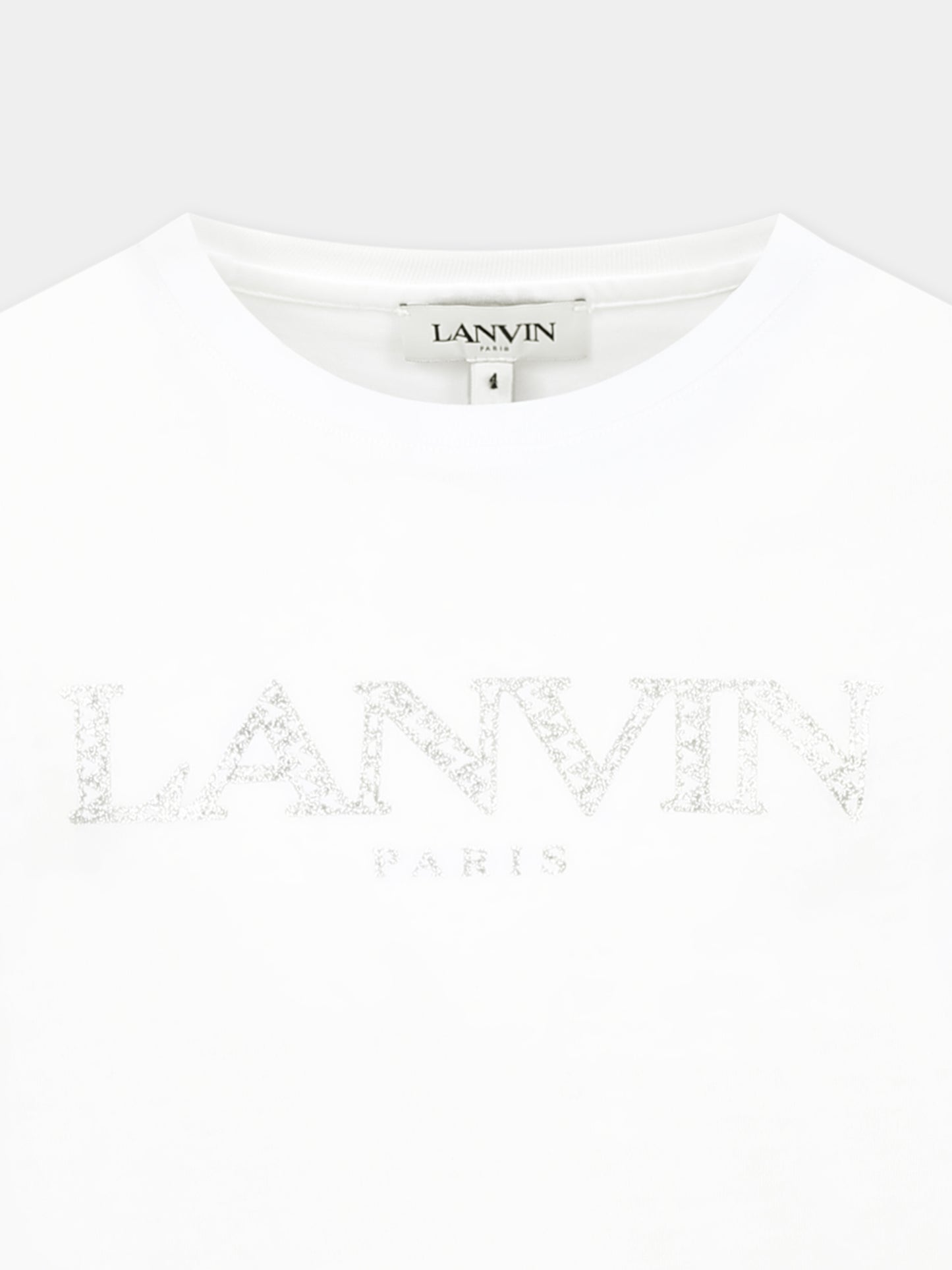 T-shirt bianca per bambina con logo