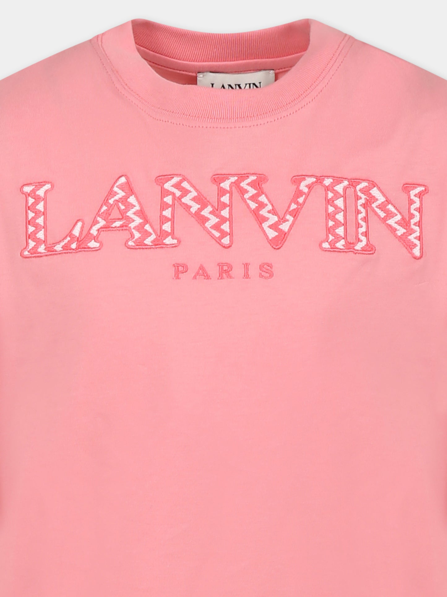 Vestito rosa per bambina con logo,Lanvin Petite,N30191 49C