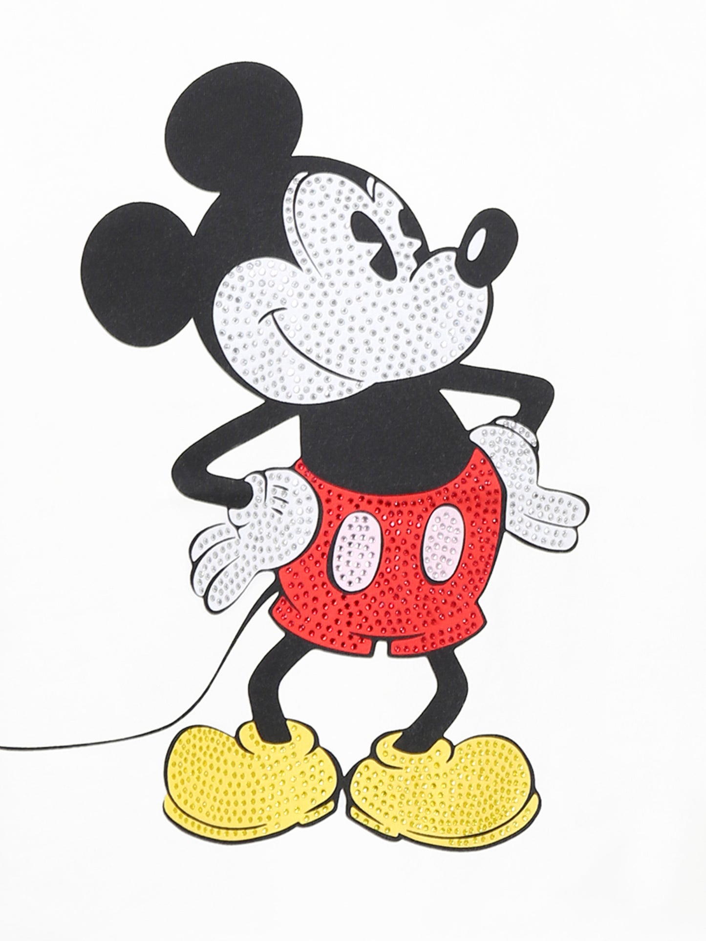 T-shirt bianca per bambina con Topolino