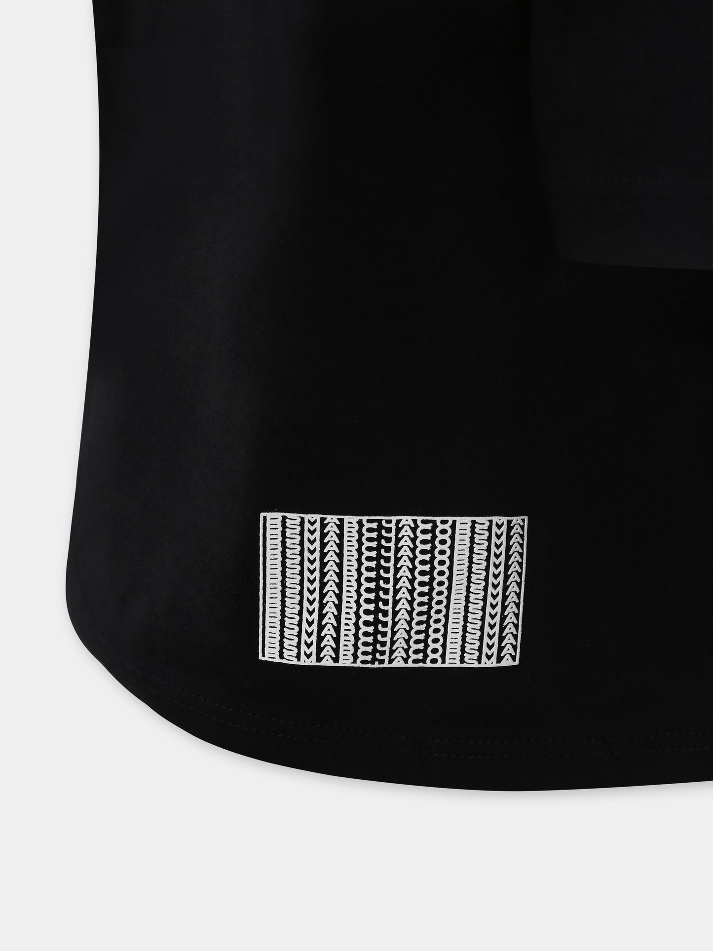 T-shirt nera per bambini con logo