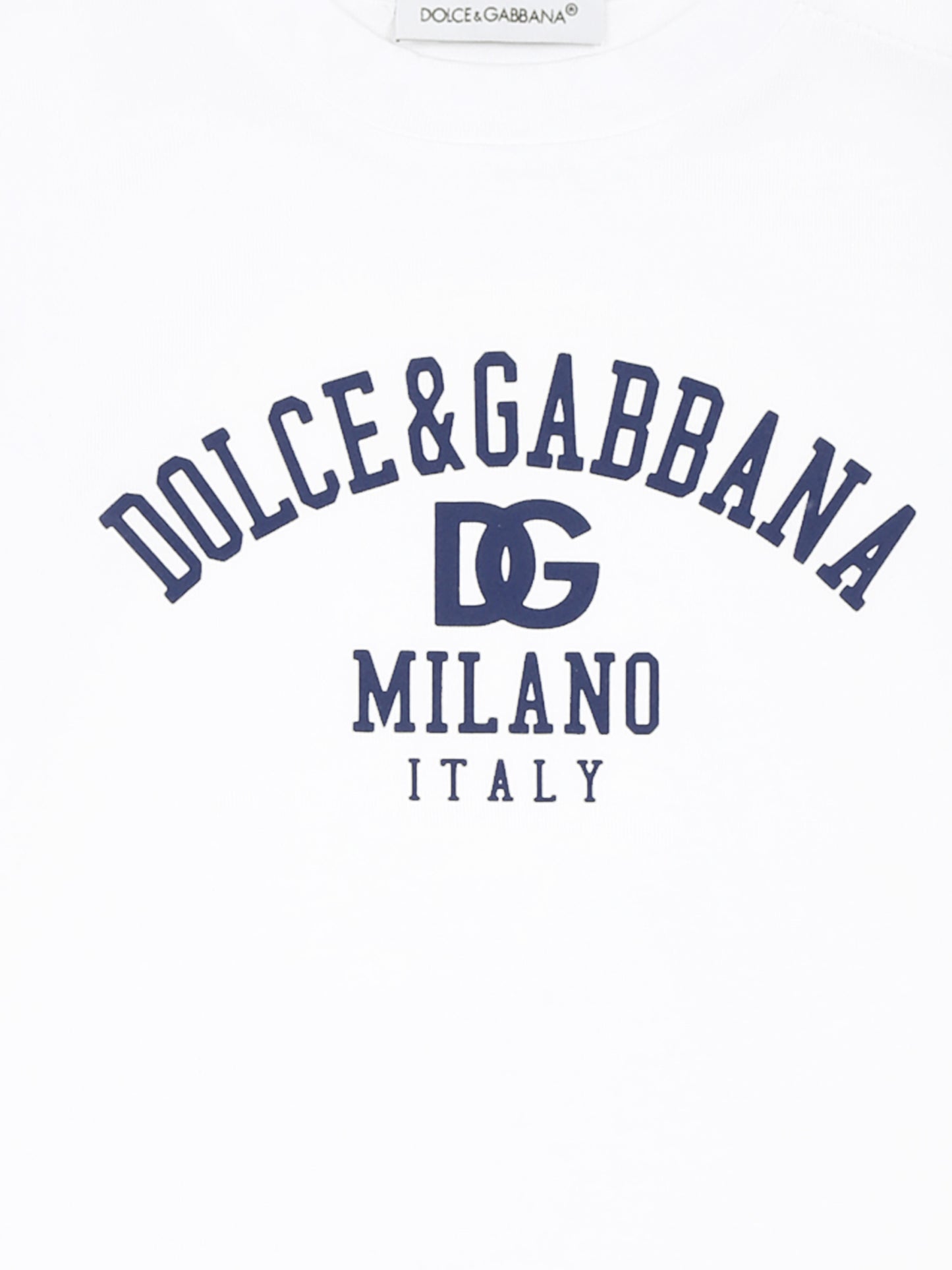 T-shirt bianca per neonati con logo,Dolce & Gabbana Kids,L1JTEV G7G3V S9000