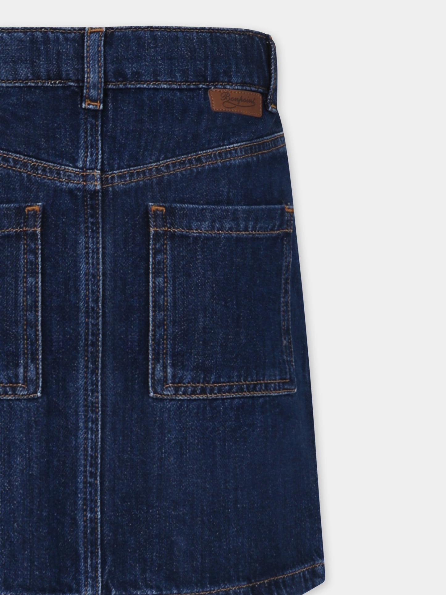 Gonna denim per bambina con ciliegie