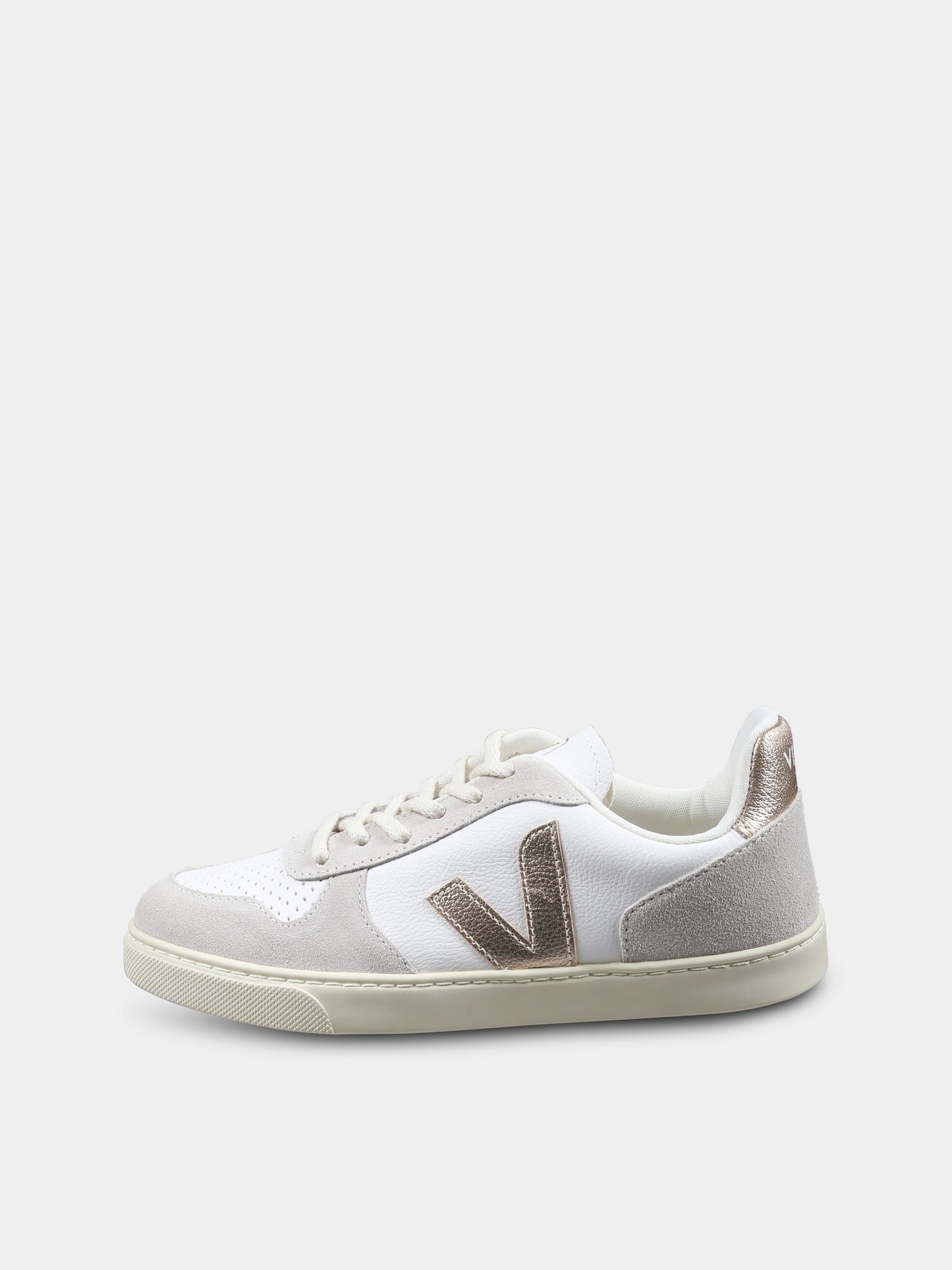 Sneakers bianche per bambina con logo