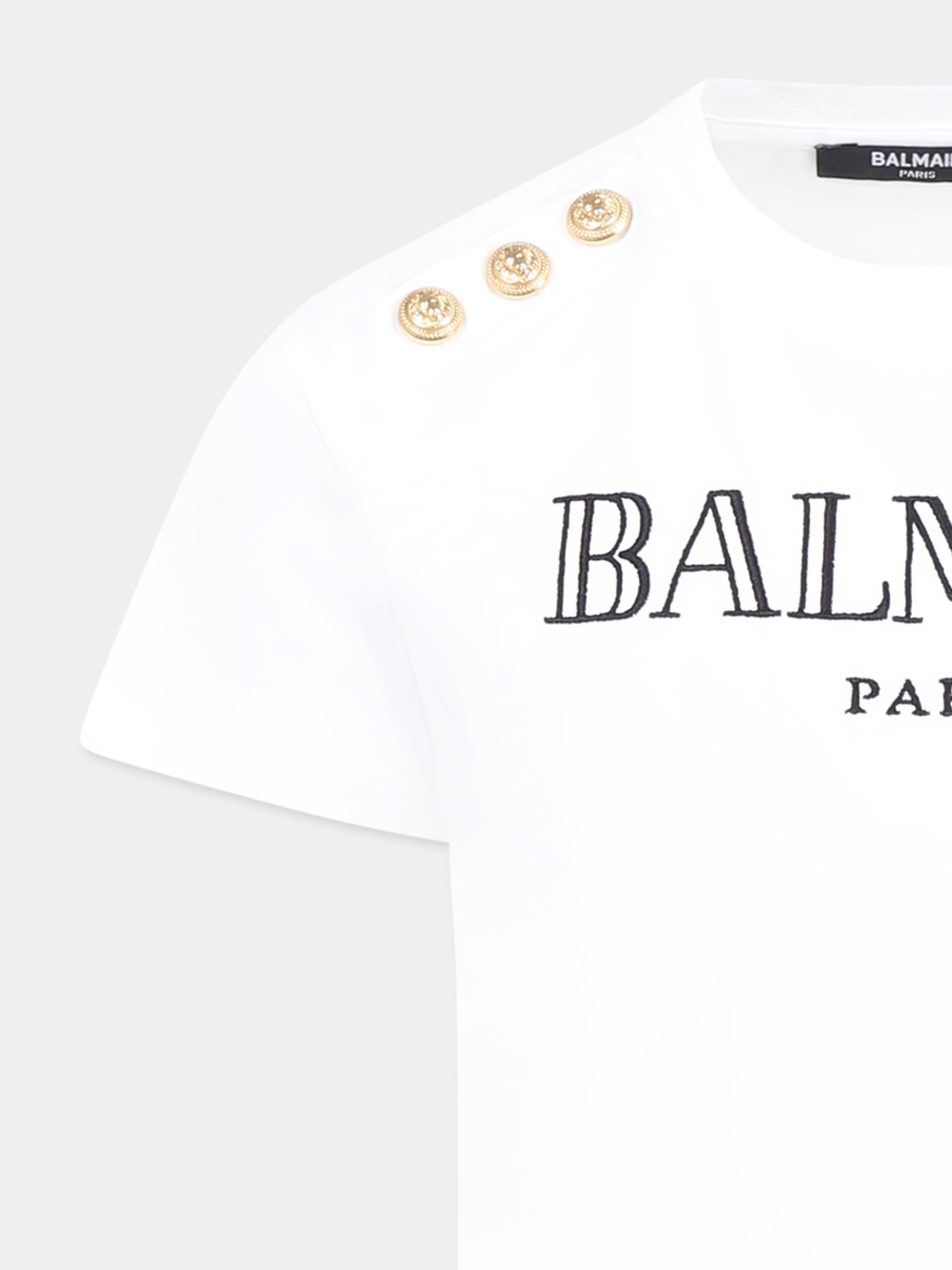 T-shirt bianca per bambini con logo
