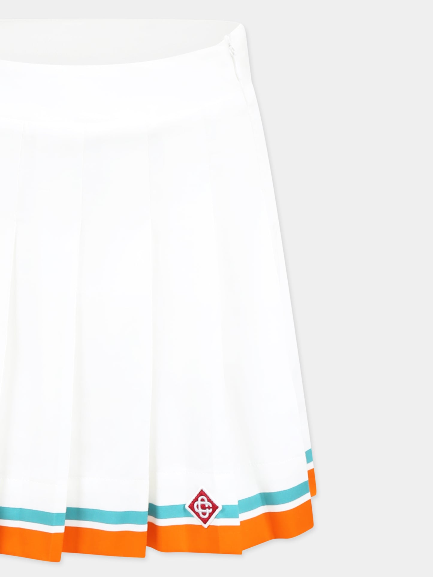 Gonna bianca per bambina con patch,Casablanca,KS25 SK 153 01 EX