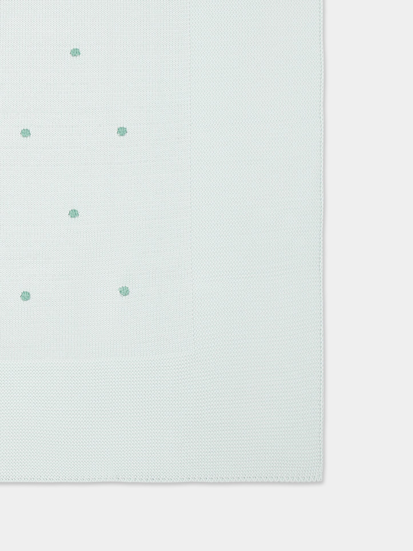 Coperta verde per neonati con pois