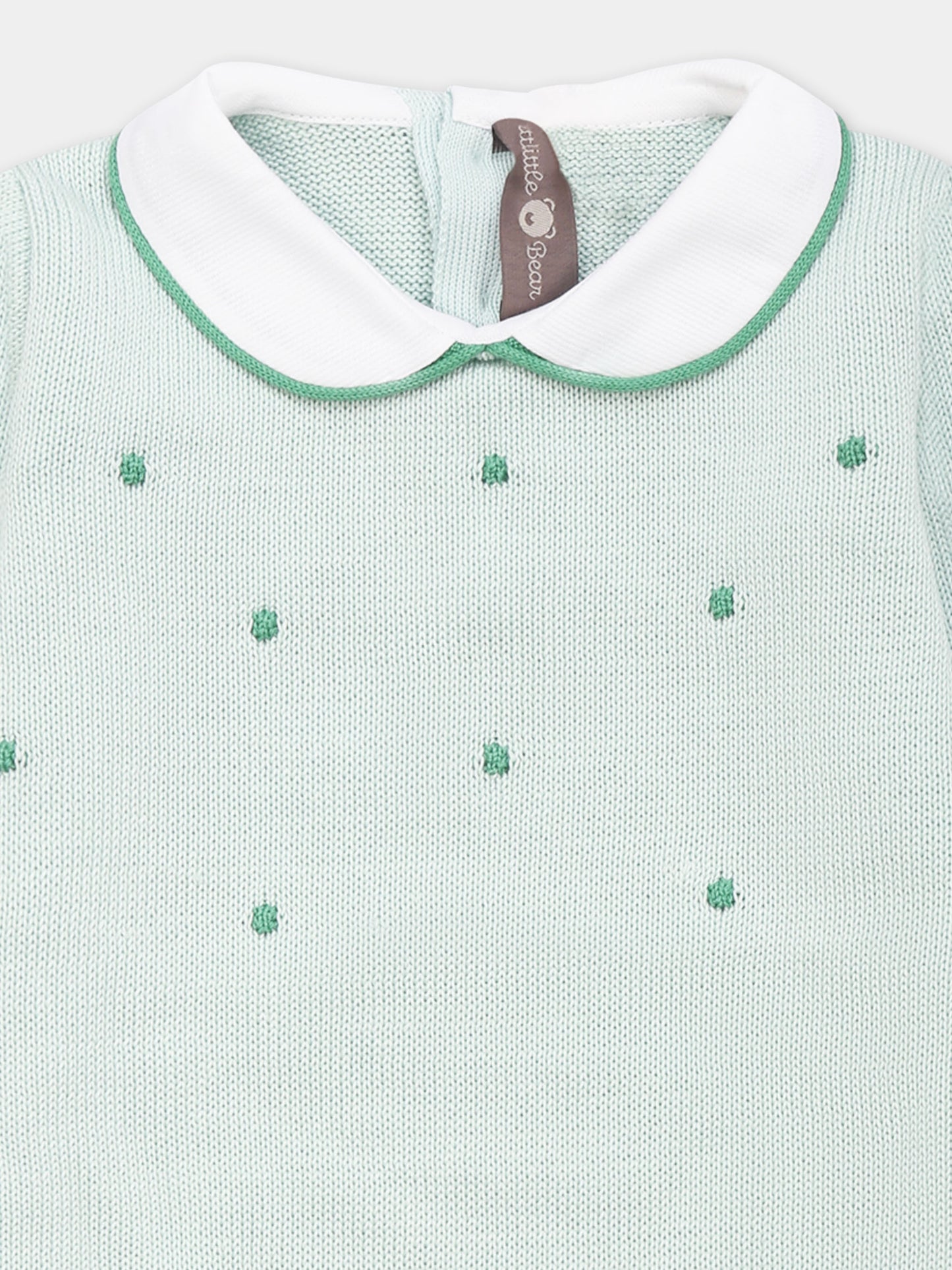 Tutina verde per neonati con pois