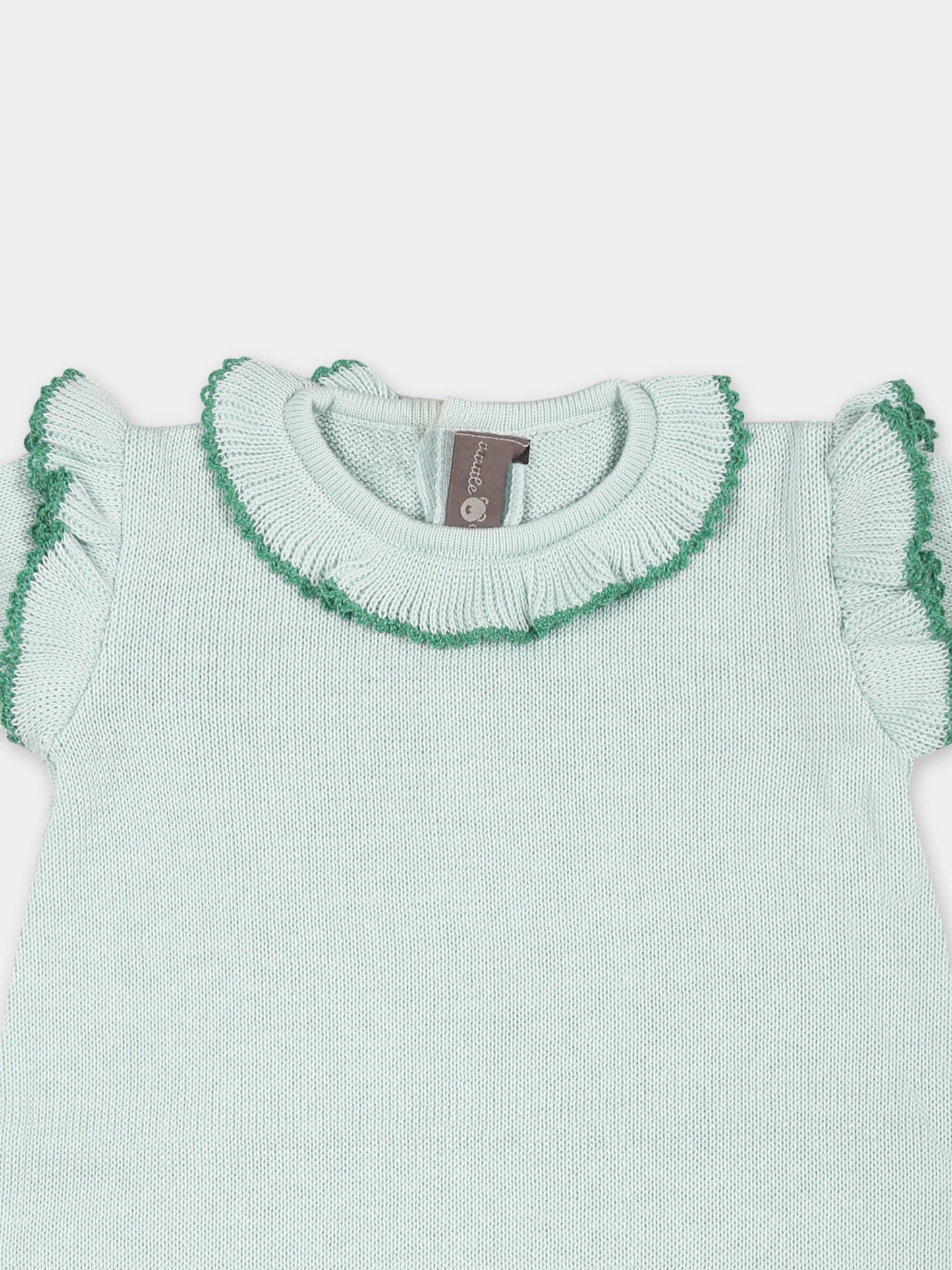 Pagliaccetto verde per neonata