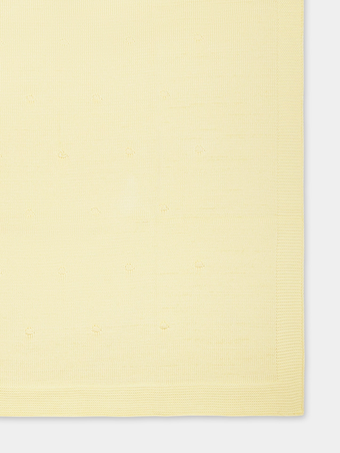 Coperta gialla per neonati con pois