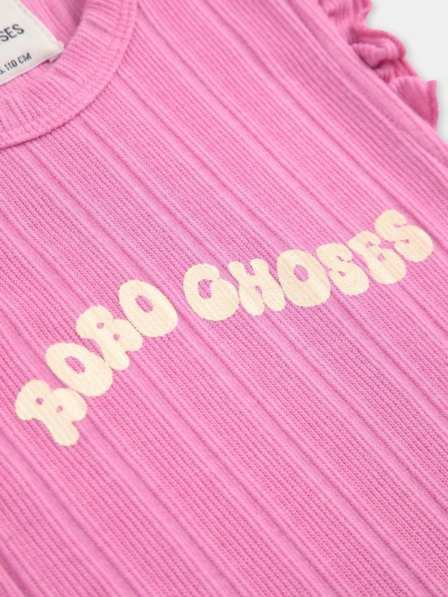 Canotta rosa per bambina con logo