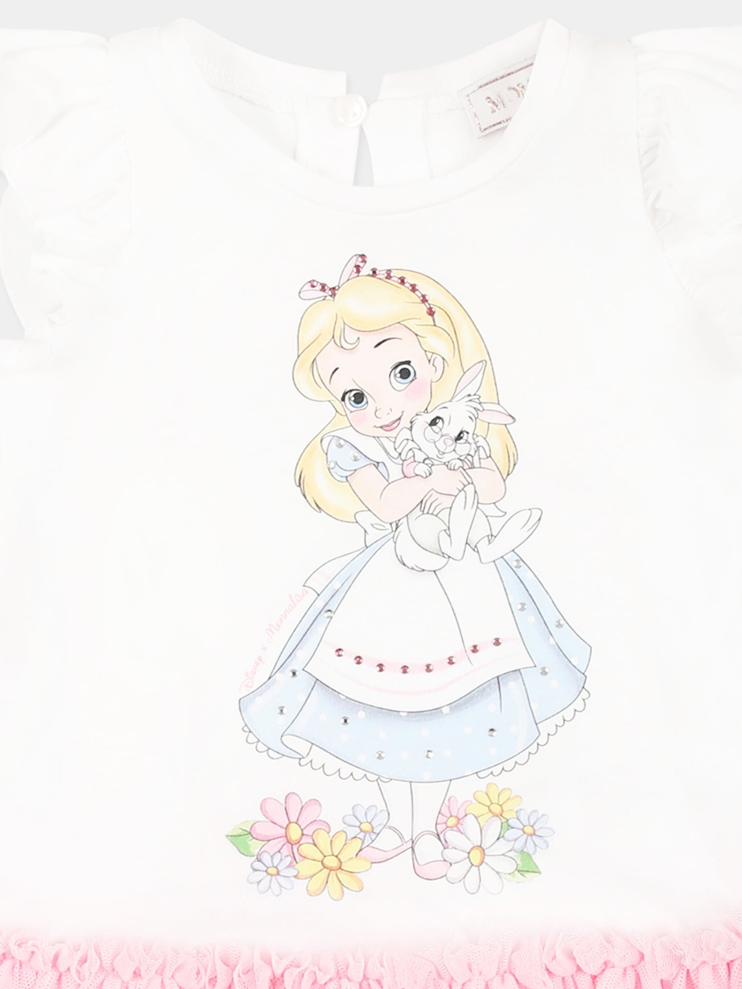 Vestito multicolor per neonata con Alice nel Paese delle Meraviglie