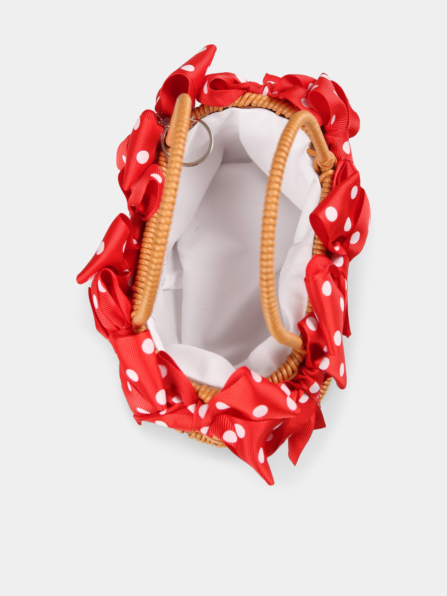 Borsa marrone per bambina con fiocchi,Monnalisa,39E007 5784 0003